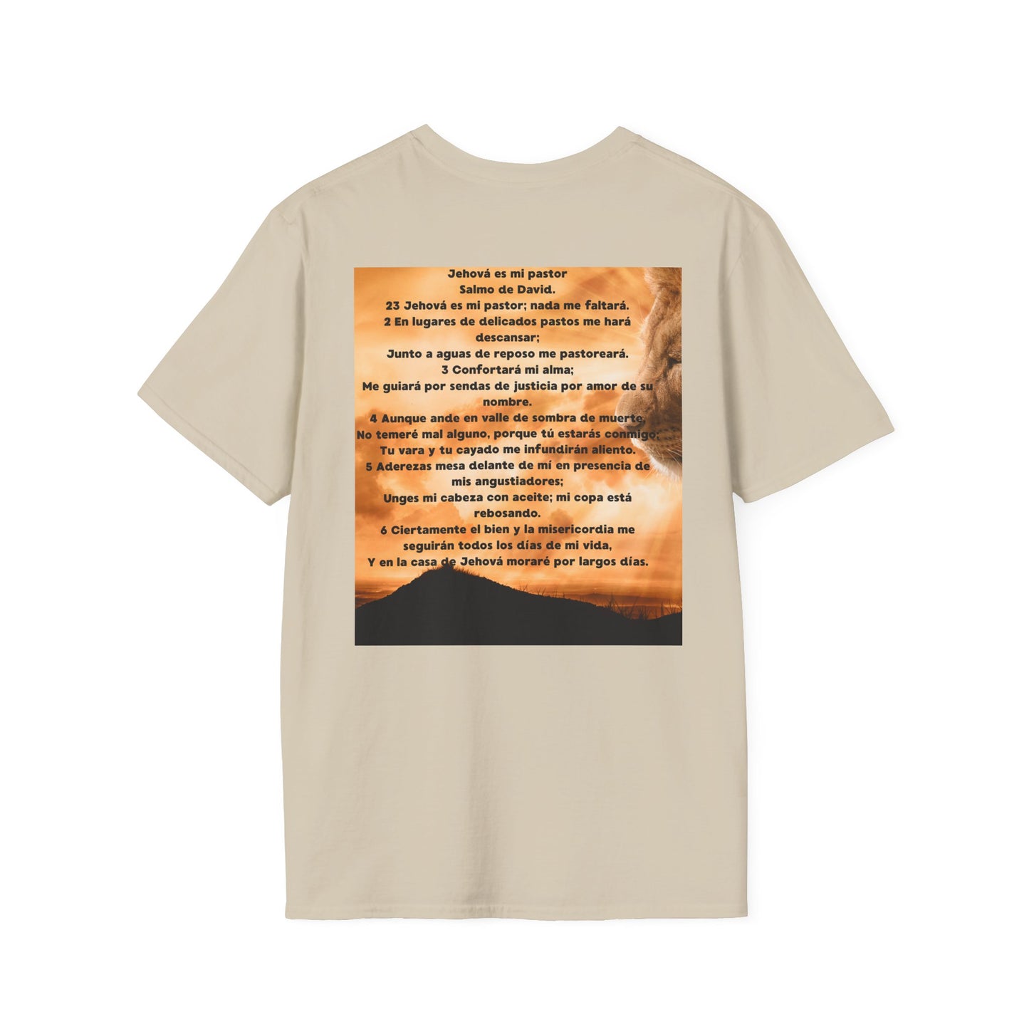 SALMOS 23 Inspirational Unisex T-Shirt with Psalm 23 Design, Motivational Gift for Friends, Faith-Based Apparel, Religious Shirt, Casual Wear