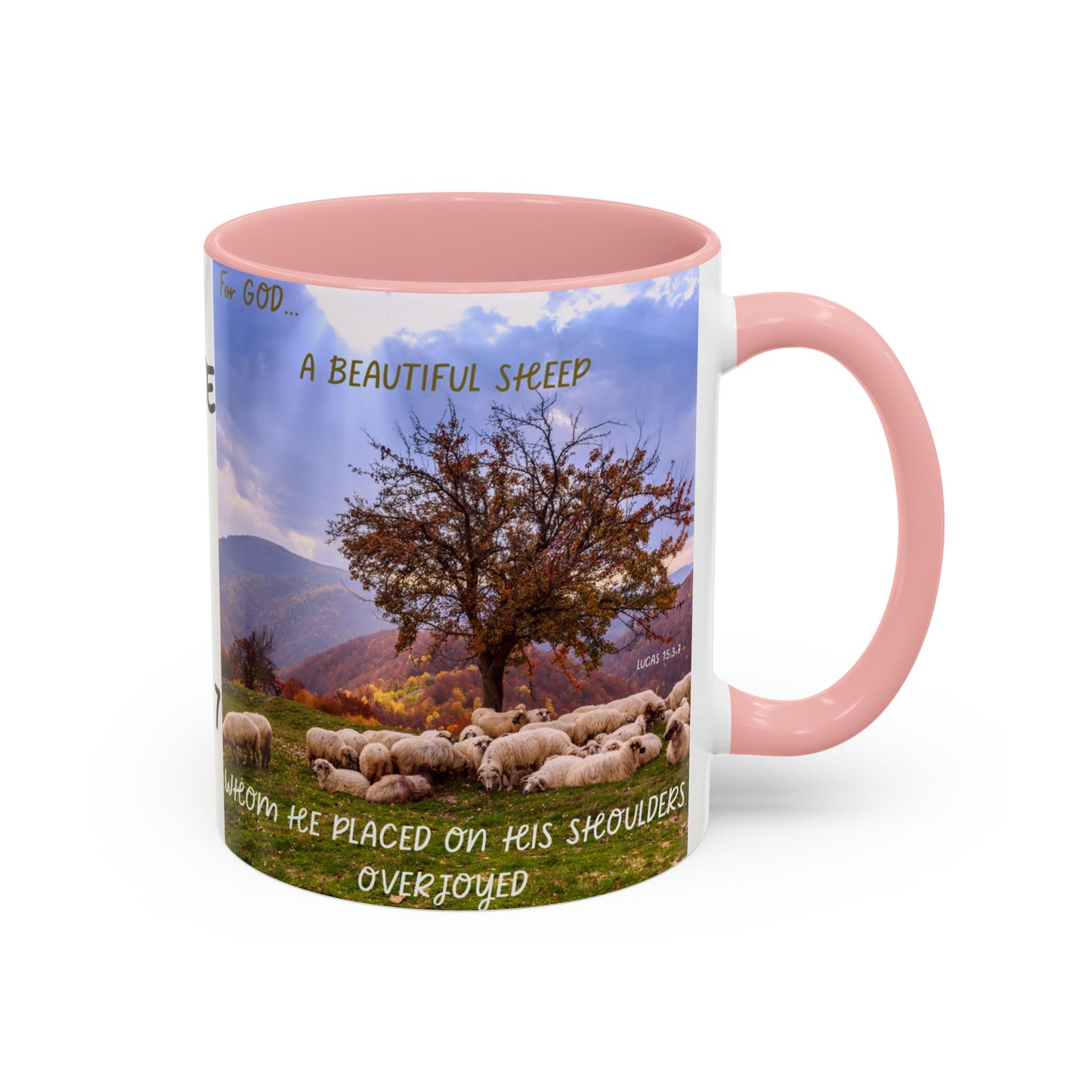 BLACK SHEEP Beautiful Sheep Coffee Mug, Inspirational Luke 15:3-7 Mug, Nature Lover Gift, Faith-Based Beverage Cup, Unique Farmhouse Decor