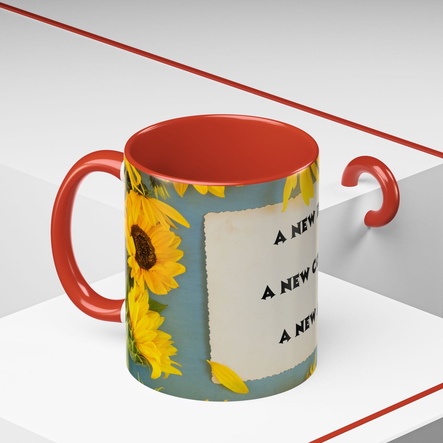 A NEW COFFEE A NEW DAY A NEW ME... Accent Coffee Mug, 11oz