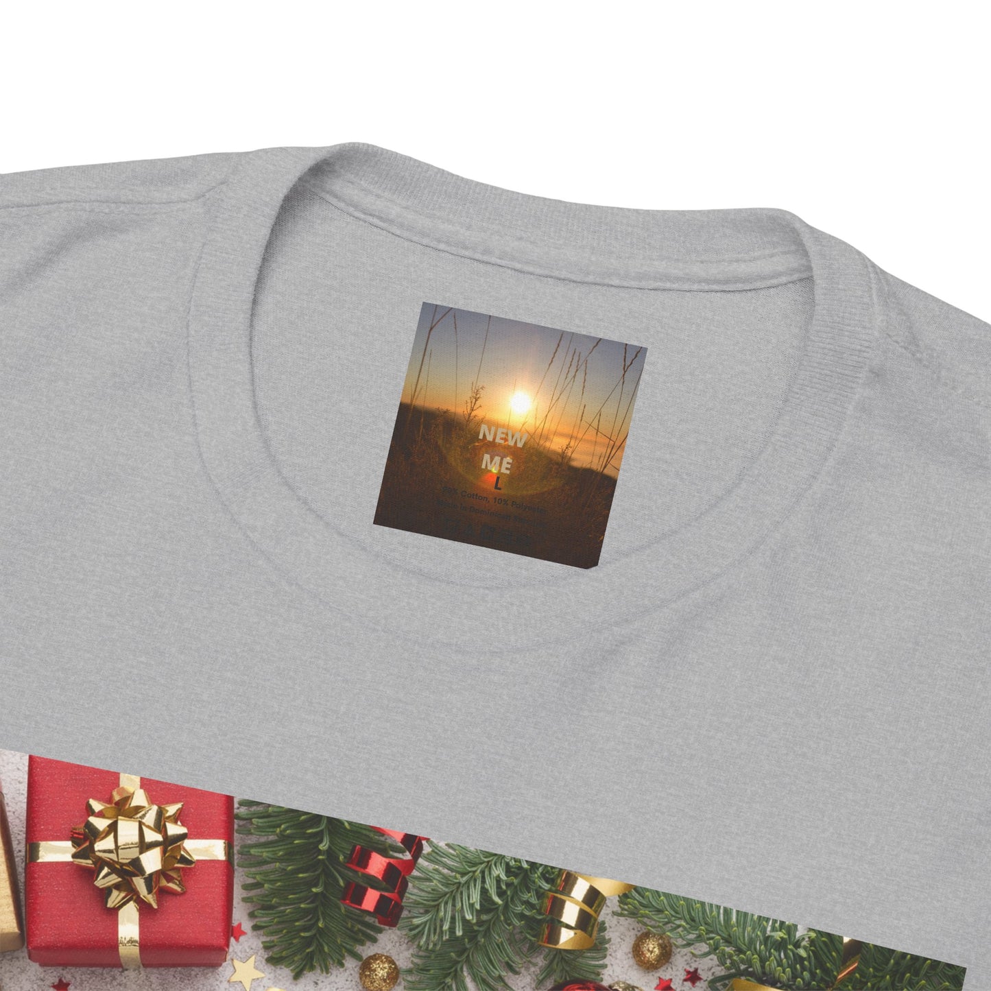 Christmas-Themed Unisex Heavy Cotton Tee, Holiday Gift, Festive Apparel, Family Gatherings, New Year Celebrations, Cute Christmas Shirt