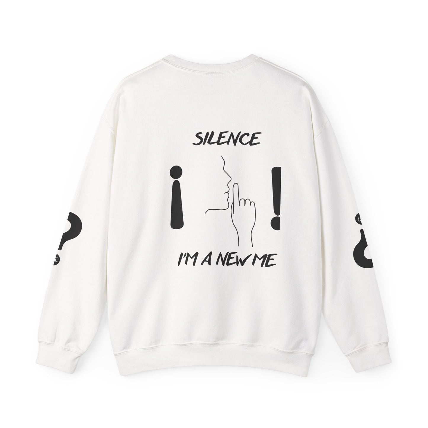 SHHH! SILENCE Unisex Humor Crewneck Sweatshirt: Funny Silence Design, Perfect for Gifting, Casual Wear, Birthday, Holidays, Conversation Starter