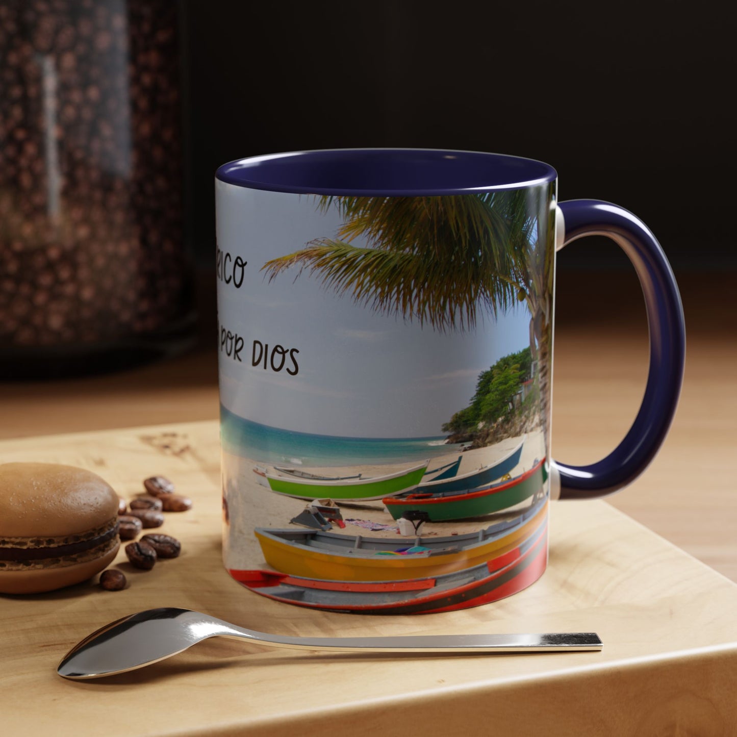 Puerto Rico Accent Coffee Mug - Tropical Beach Vibes, Travel Gift, Summer Decor, Coffee Lover's Cup, Unique Mug for Her