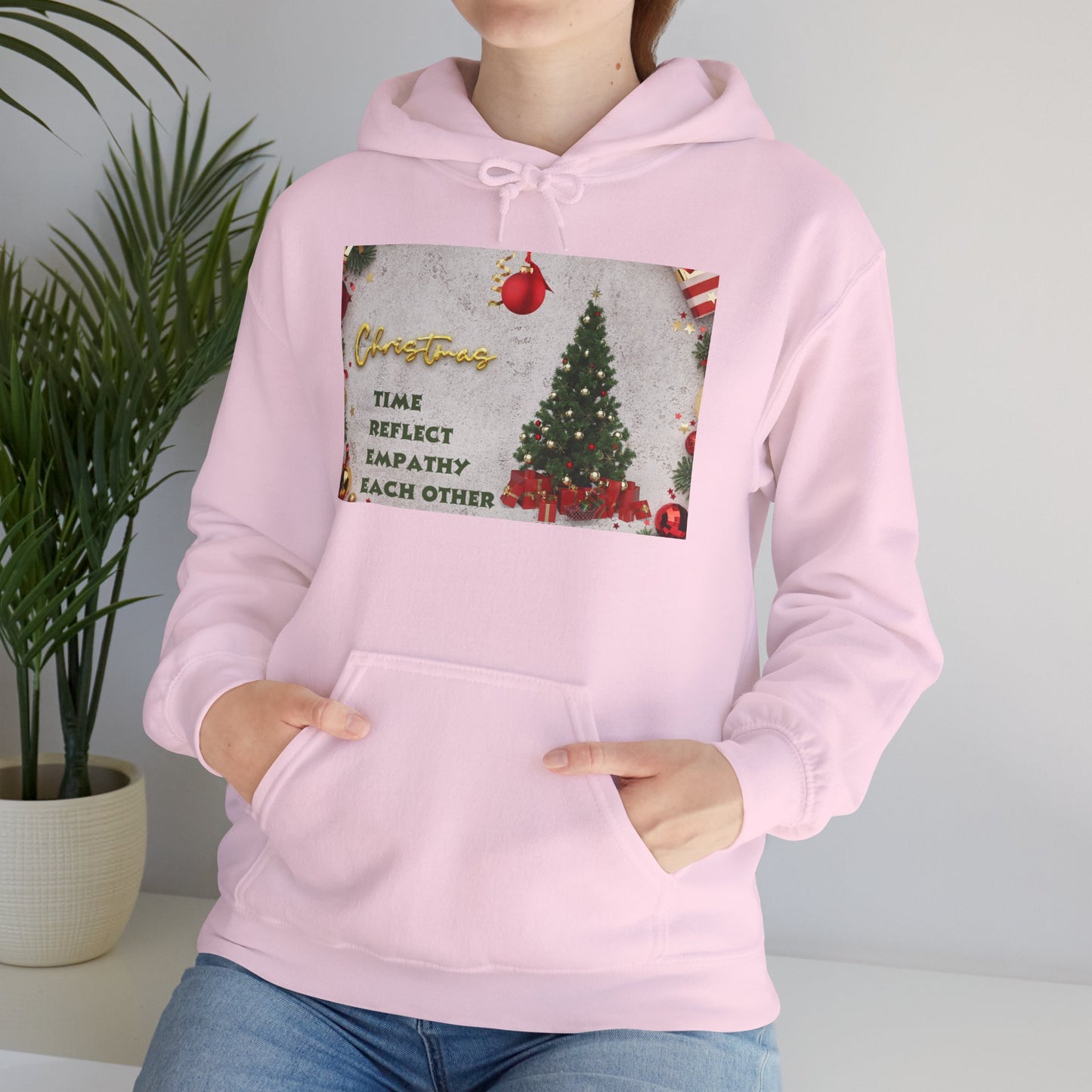Christmas Vibe Hoodie, Festive Sweatshirt for Holiday Celebrations, Cozy Gift for Friends and Family, Unisex Winter Wear, Reflect Empathy