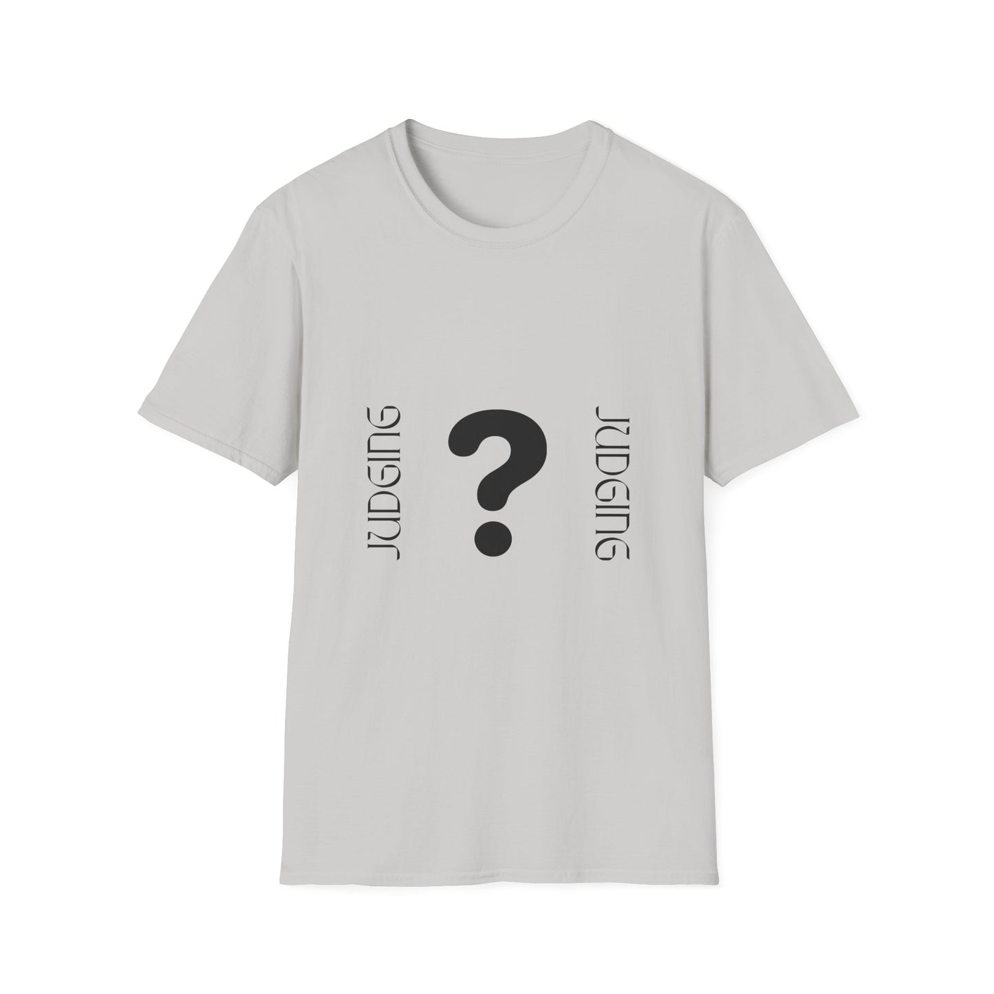 JUDGING Whimsical Unisex T-Shirt with Playful Door Design - Fun Gift for Friends, Casual Wear, Birthday Surprise, Everyday Humor, Quirky Style