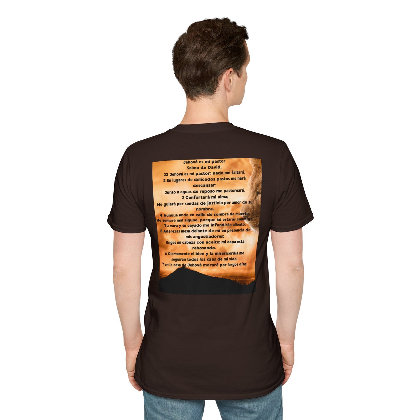 SALMOS 23 Inspirational Unisex T-Shirt with Psalm 23 Design, Motivational Gift for Friends, Faith-Based Apparel, Religious Shirt, Casual Wear