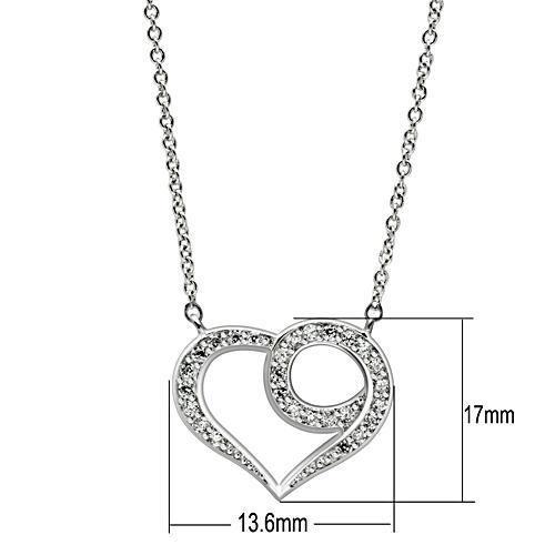 Rhodium Brass Necklace with AAA Grade CZ in Clear