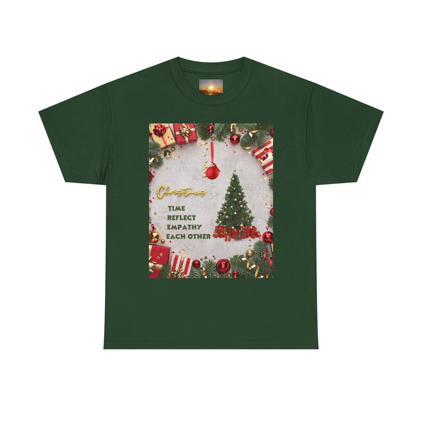 Christmas-Themed Unisex Heavy Cotton Tee, Holiday Gift, Festive Apparel, Family Gatherings, New Year Celebrations, Cute Christmas Shirt