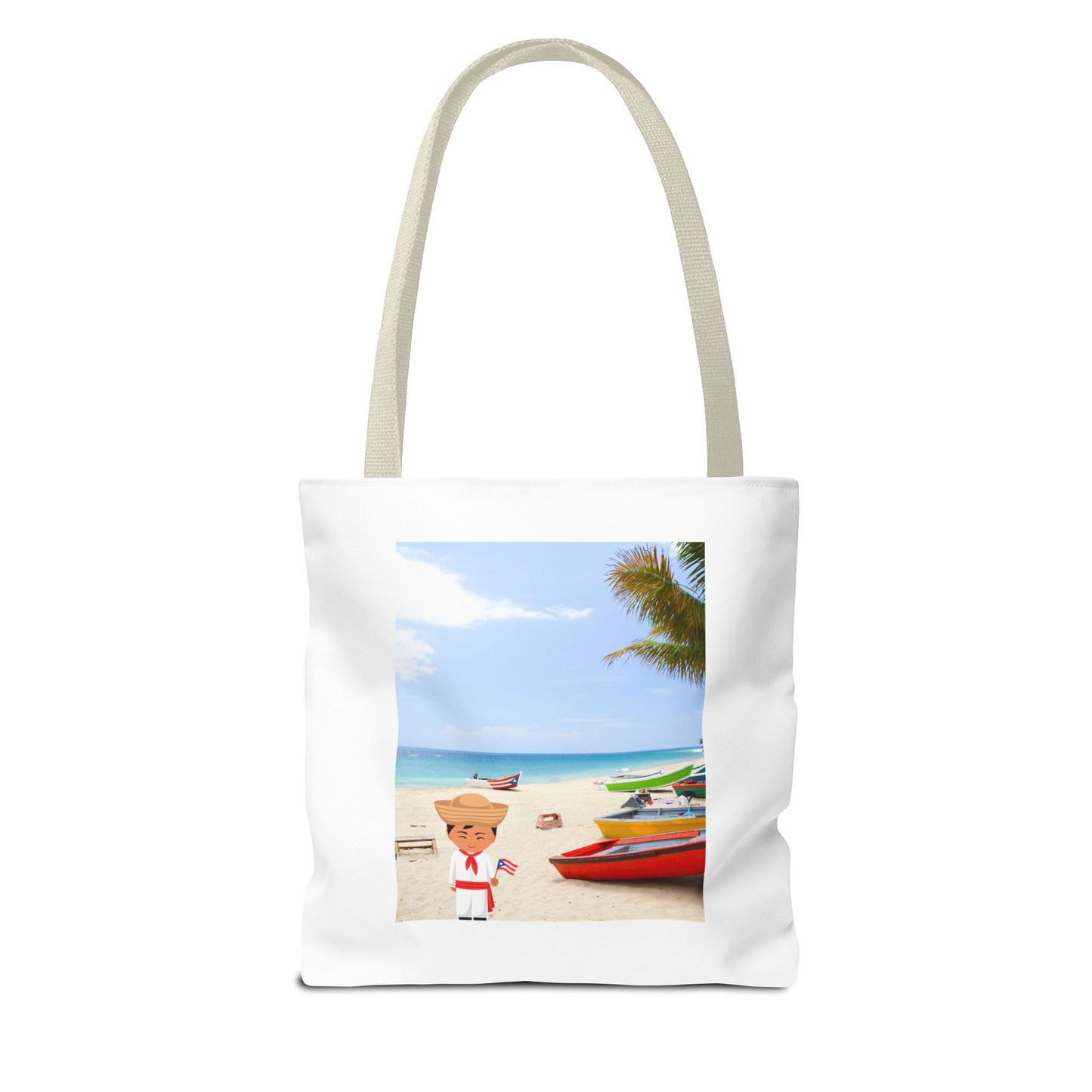 Vibrant Puerto Rican Tote Bag, Beach Carryall, Cultural Shopping Bag, Puerto Rico Pride, Vacation Accessory, Summer Essentials