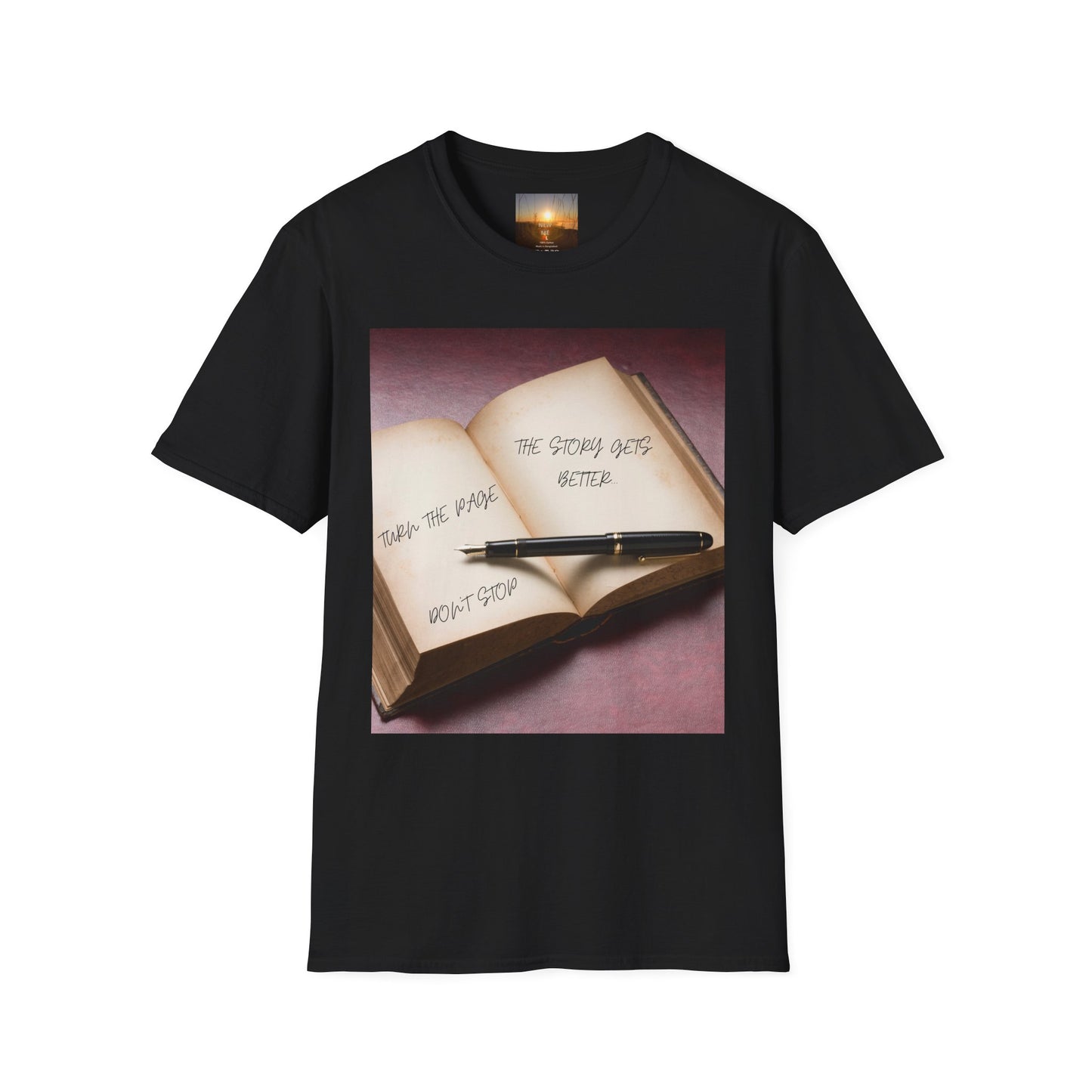 TURN THE PAGE Inspirational Book T-Shirt, Motivational Tee, Reading Lover Gift, Journal Enthusiast Apparel, Bookworm T-Shirt, Literary Quote Shirt