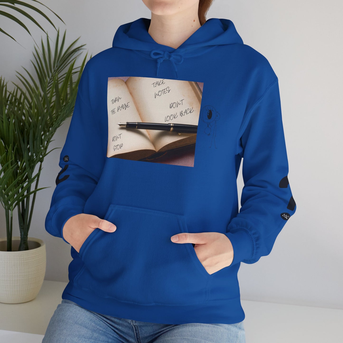 TURN THE PAGE Inspirational Quote Hoodie, Cozy Sweatshirt for Writers, Motivational Gift, Book Lover Apparel, Perfect for Holidays
