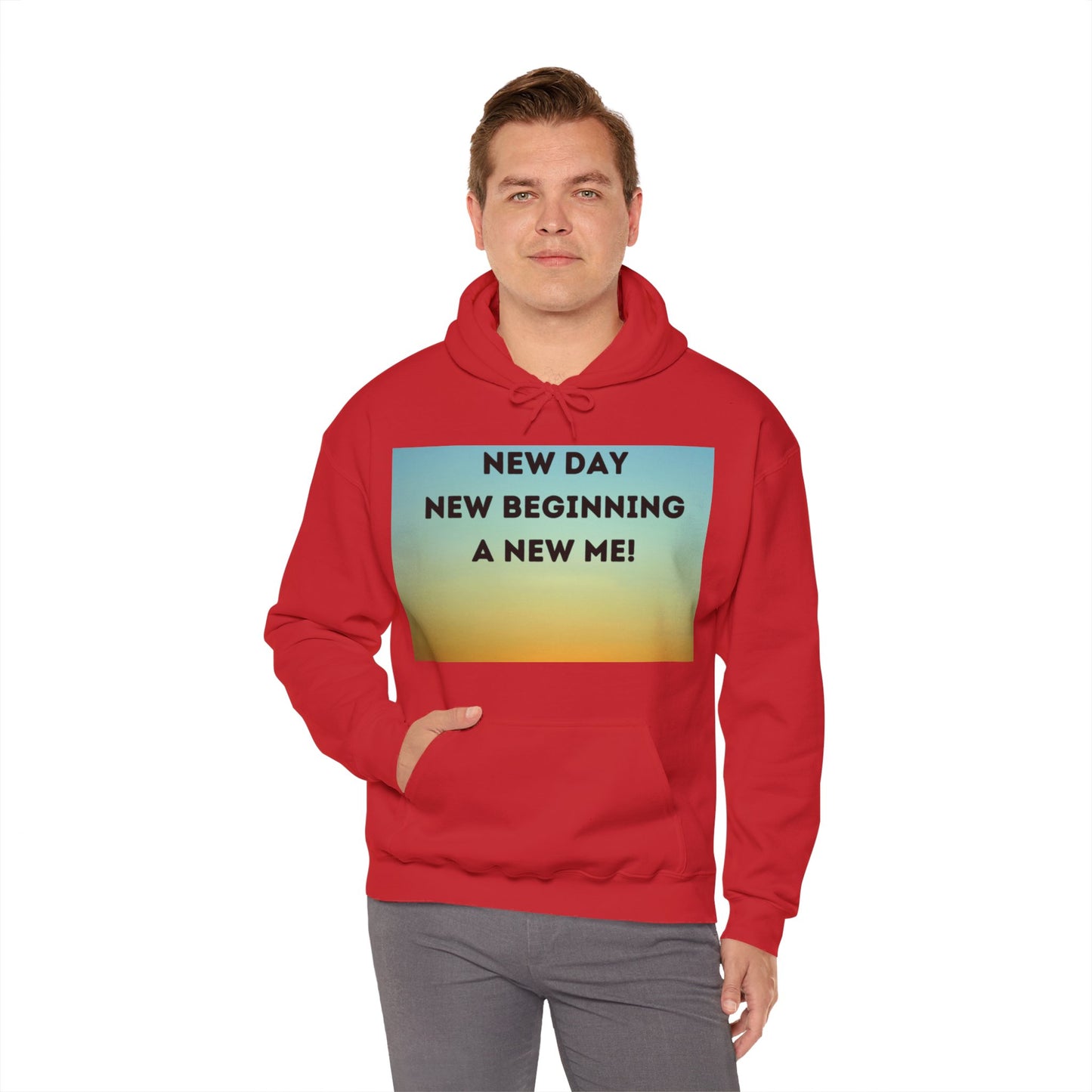 NEW DAY NEW BEGINNING A NEW ME Unisex Heavy Blend™ Hooded Sweatshirt