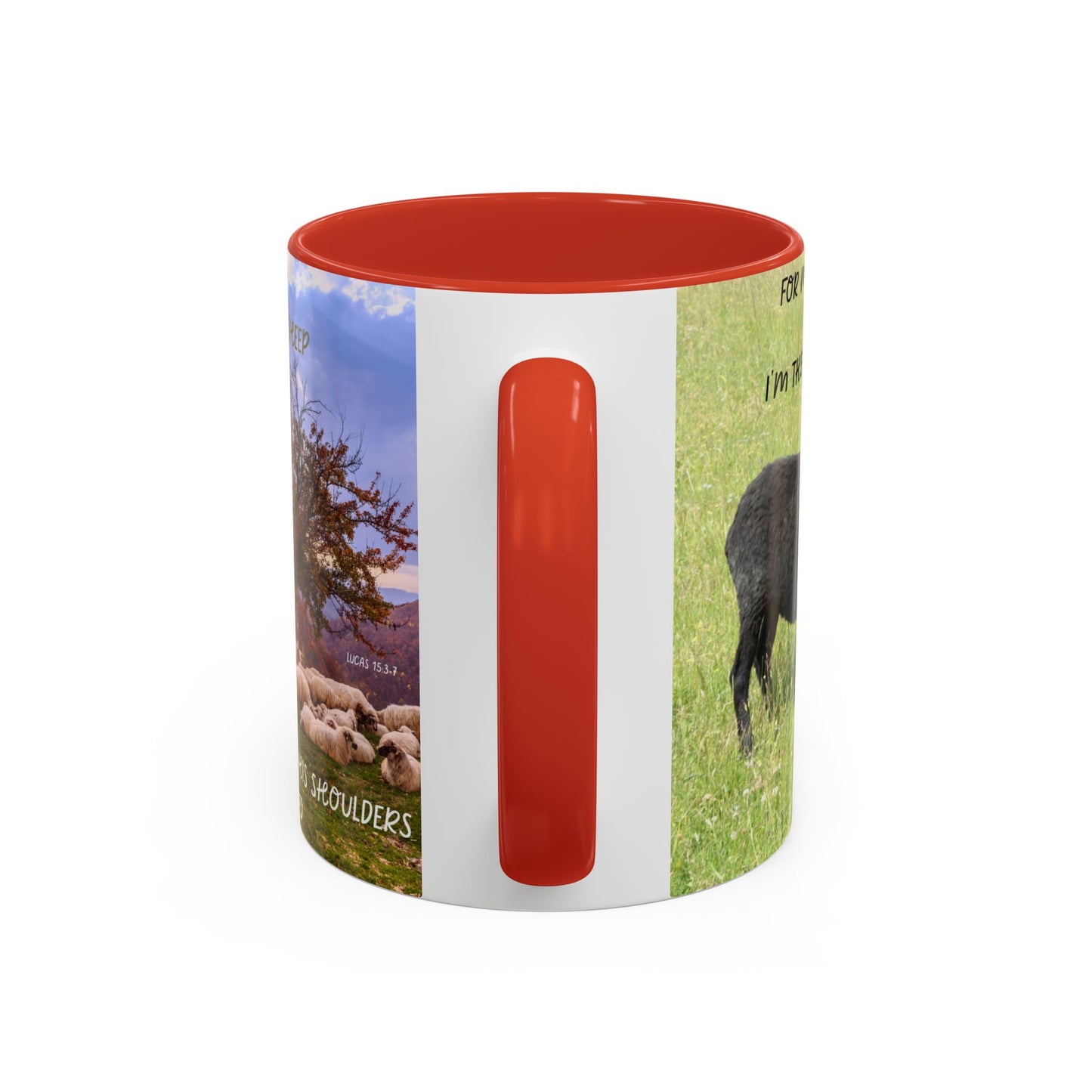 BLACK SHEEP Beautiful Sheep Coffee Mug, Inspirational Luke 15:3-7 Mug, Nature Lover Gift, Faith-Based Beverage Cup, Unique Farmhouse Decor