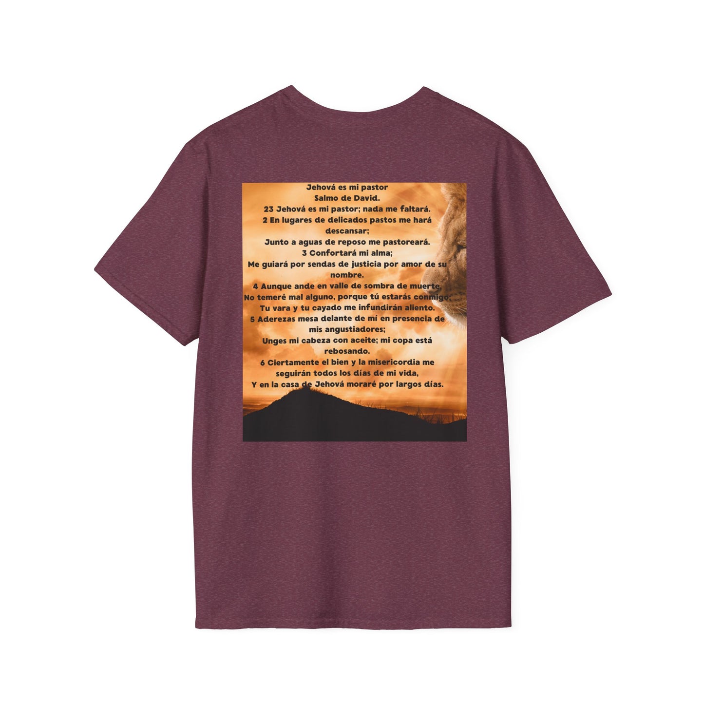 SALMOS 23 Inspirational Unisex T-Shirt with Psalm 23 Design, Motivational Gift for Friends, Faith-Based Apparel, Religious Shirt, Casual Wear