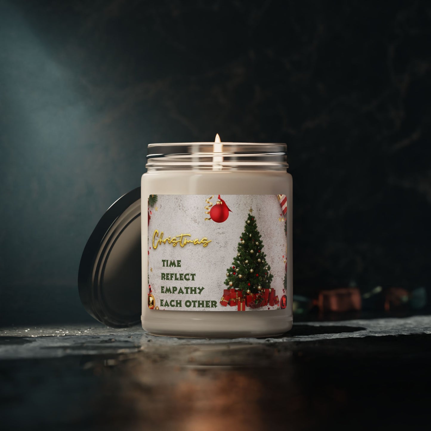 Christmas Scented Soy Candle, Holiday Gift, Home Decor, Relaxation, Aromatherapy, Self-Care, Cozy Atmosphere
