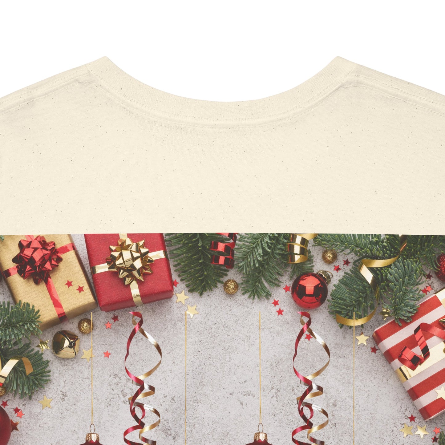 Christmas-Themed Unisex Heavy Cotton Tee, Holiday Gift, Festive Apparel, Family Gatherings, New Year Celebrations, Cute Christmas Shirt