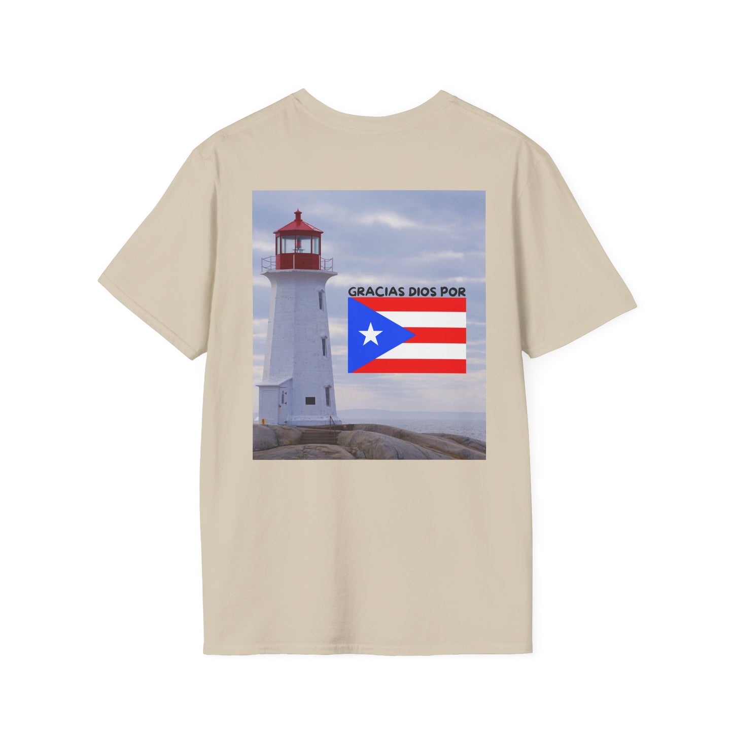 Puerto Rico Pride T-Shirt, Beach Vacation Tee, Unisex Graphic Shirt, Lighthouse Design, Caribbean Summer Wear
