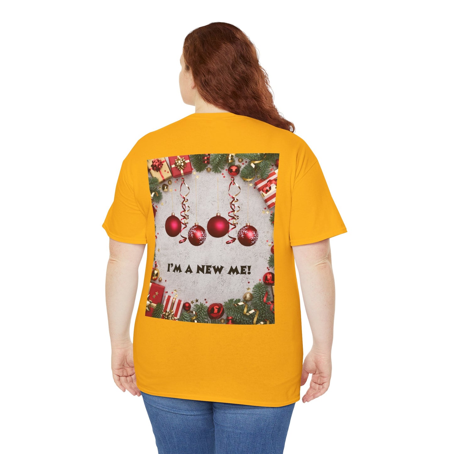 Christmas-Themed Unisex Heavy Cotton Tee, Holiday Gift, Festive Apparel, Family Gatherings, New Year Celebrations, Cute Christmas Shirt