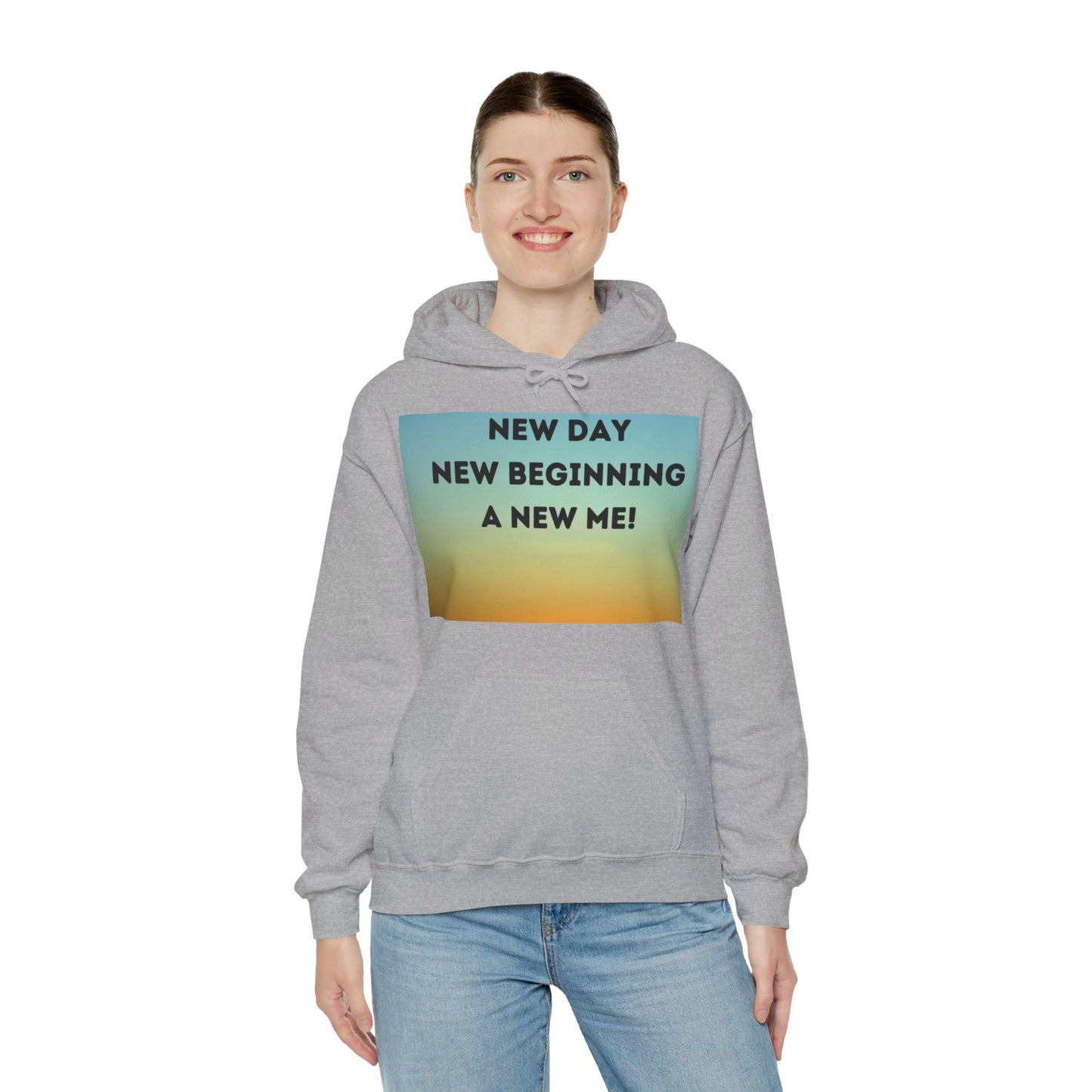 NEW DAY NEW BEGINNING A NEW ME Unisex Heavy Blend™ Hooded Sweatshirt