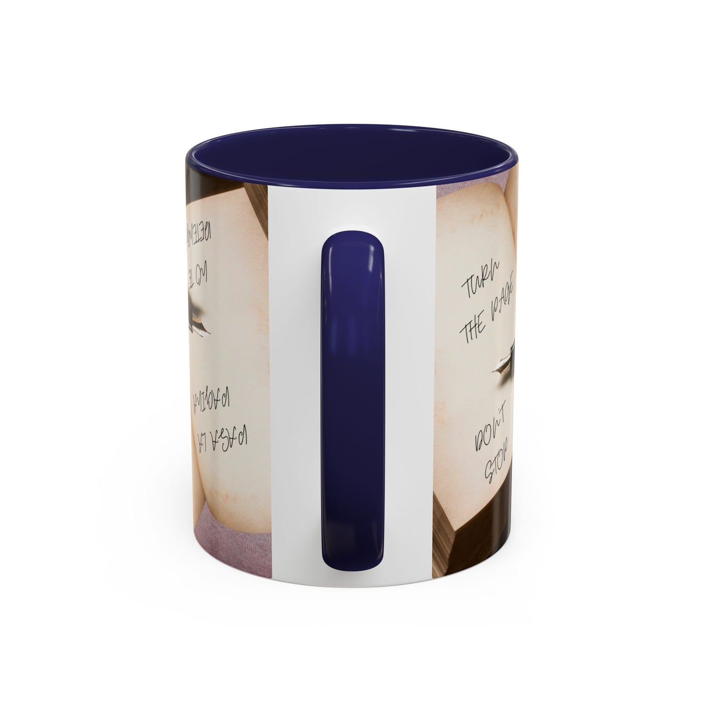 TURN THE PAGE NO TE DETENGAS Inspirational Accent Coffee Mug - Motivational Quotes, Perfect for Home or Office, Gift for Friends, Encouragement, Self-care
