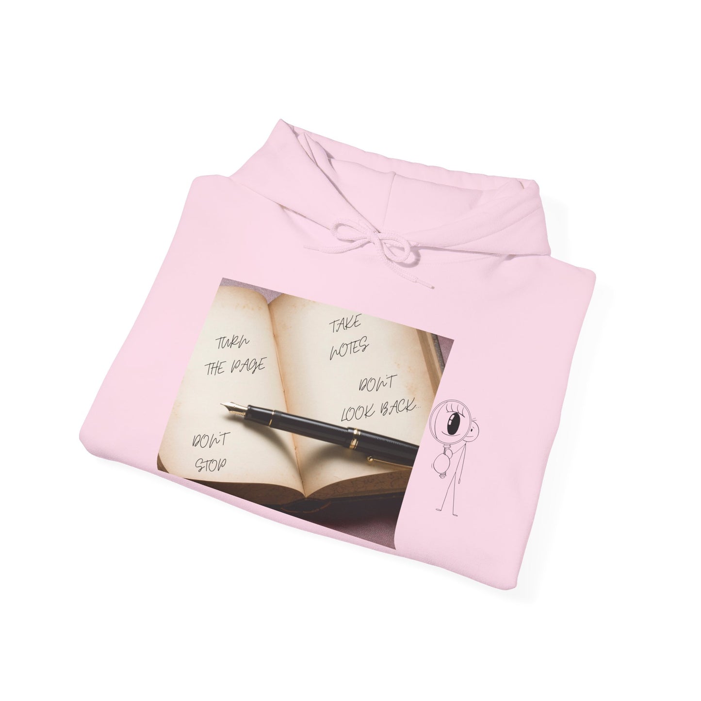 TURN THE PAGE Inspirational Quote Hoodie, Cozy Sweatshirt for Writers, Motivational Gift, Book Lover Apparel, Perfect for Holidays