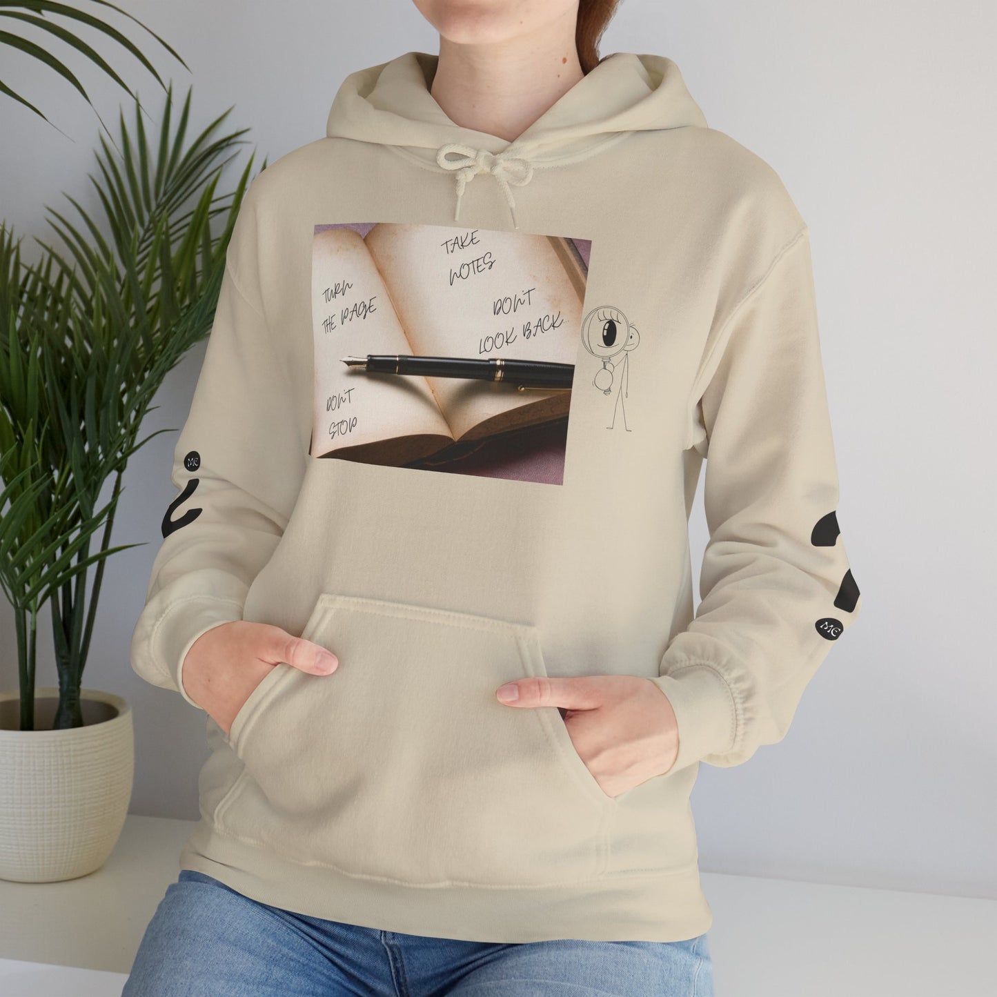 TURN THE PAGE Inspirational Quote Hoodie, Cozy Sweatshirt for Writers, Motivational Gift, Book Lover Apparel, Perfect for Holidays