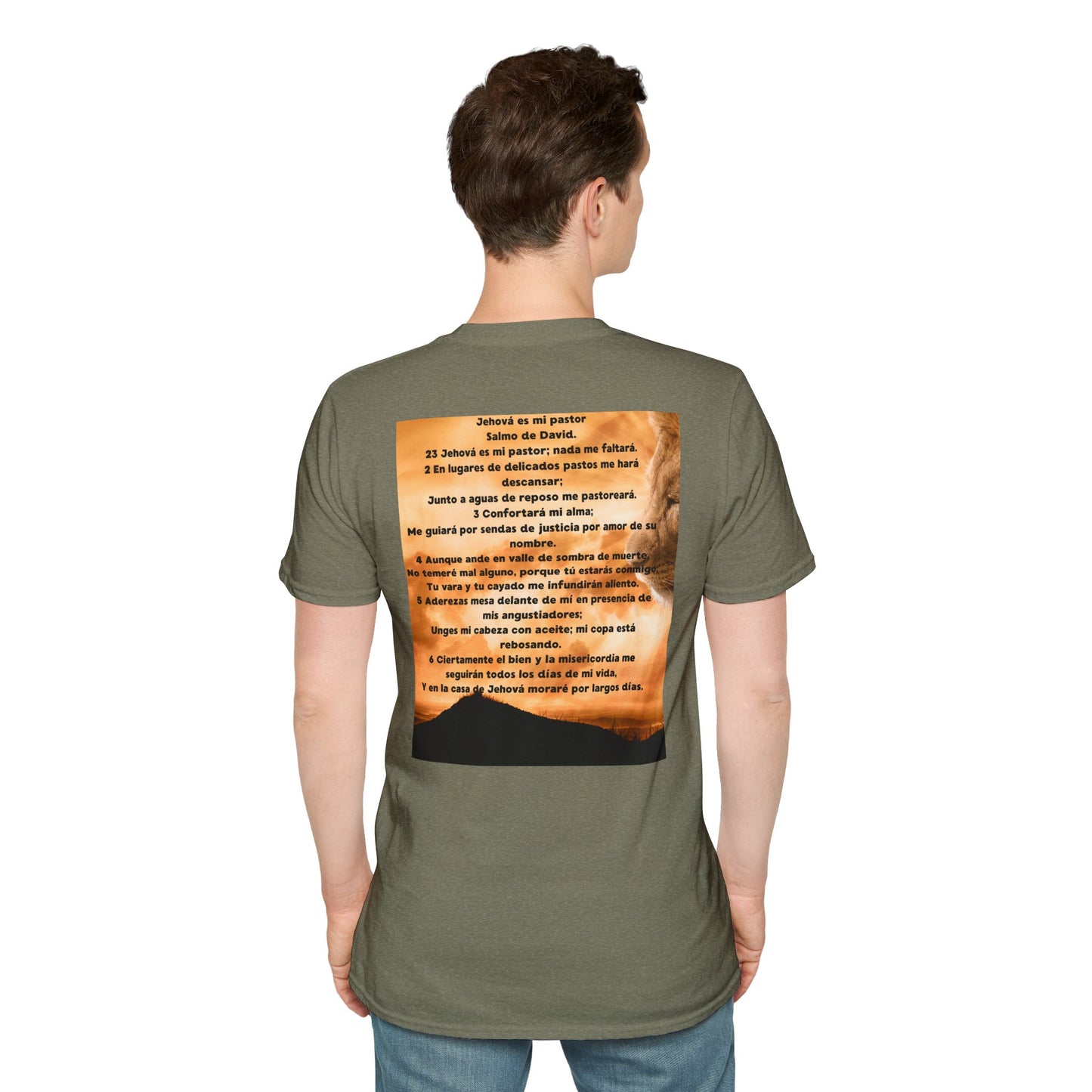 SALMOS 23 Inspirational Unisex T-Shirt with Psalm 23 Design, Motivational Gift for Friends, Faith-Based Apparel, Religious Shirt, Casual Wear