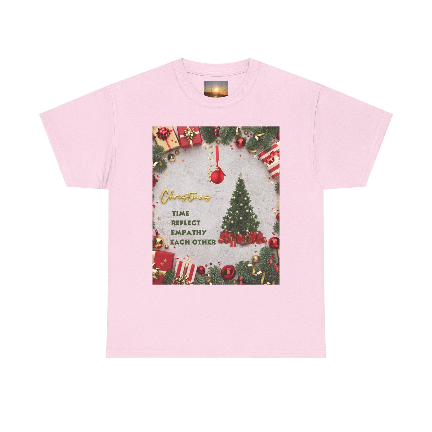 Christmas-Themed Unisex Heavy Cotton Tee, Holiday Gift, Festive Apparel, Family Gatherings, New Year Celebrations, Cute Christmas Shirt