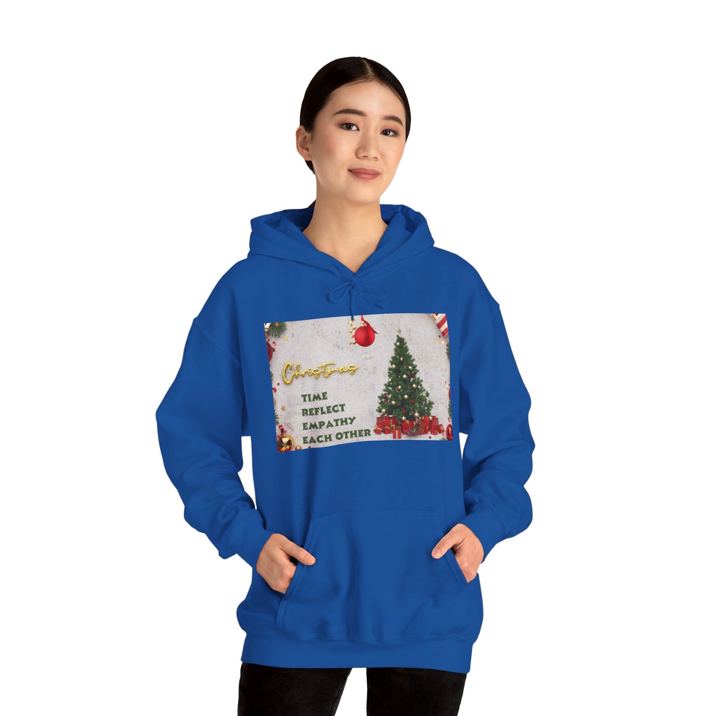 Christmas Vibe Hoodie, Festive Sweatshirt for Holiday Celebrations, Cozy Gift for Friends and Family, Unisex Winter Wear, Reflect Empathy