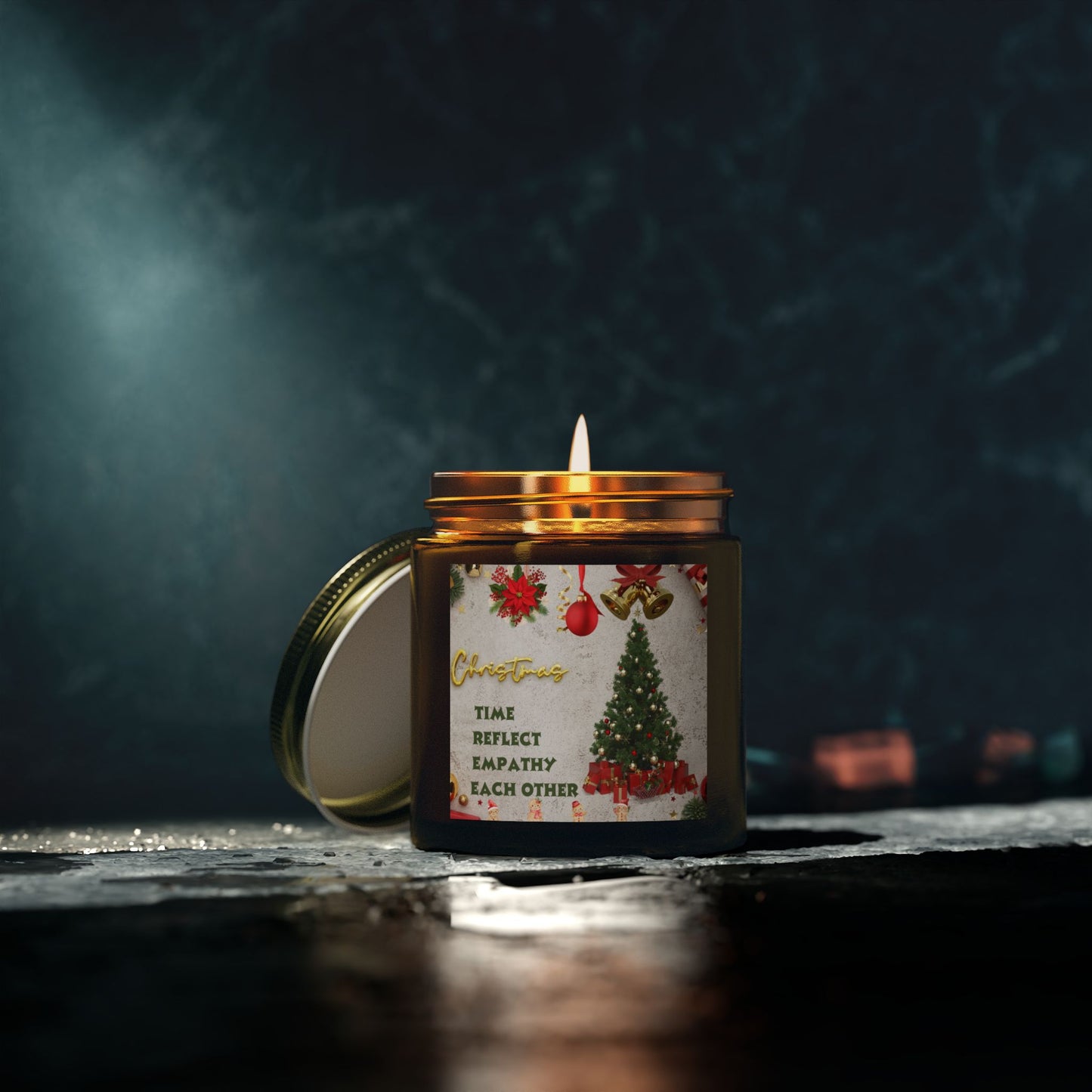 Christmas Scented Candle - Time, Reflect, Empathy, Each Other, Holiday Gift, Home Decor, Aromatherapy