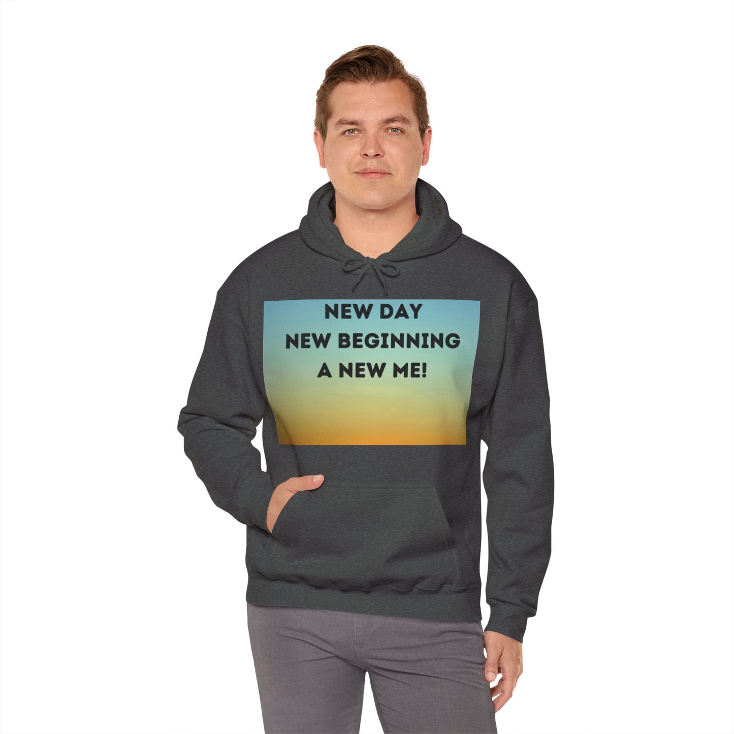 NEW DAY NEW BEGINNING A NEW ME Unisex Heavy Blend™ Hooded Sweatshirt