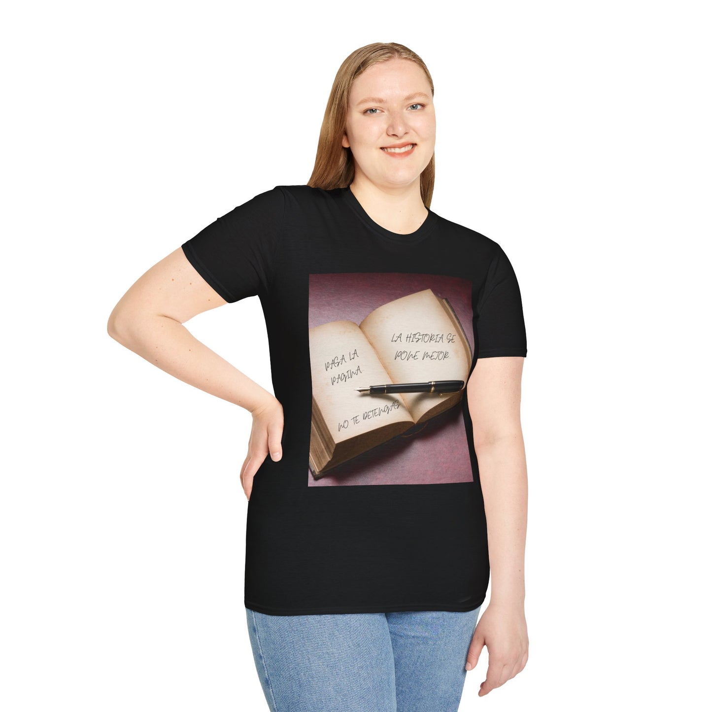 PASA LA PAGINA Inspirational Quote T-Shirt, Motivational Tee, Gift for Writers, Book Lovers Apparel, Comfortable Fashion Statement