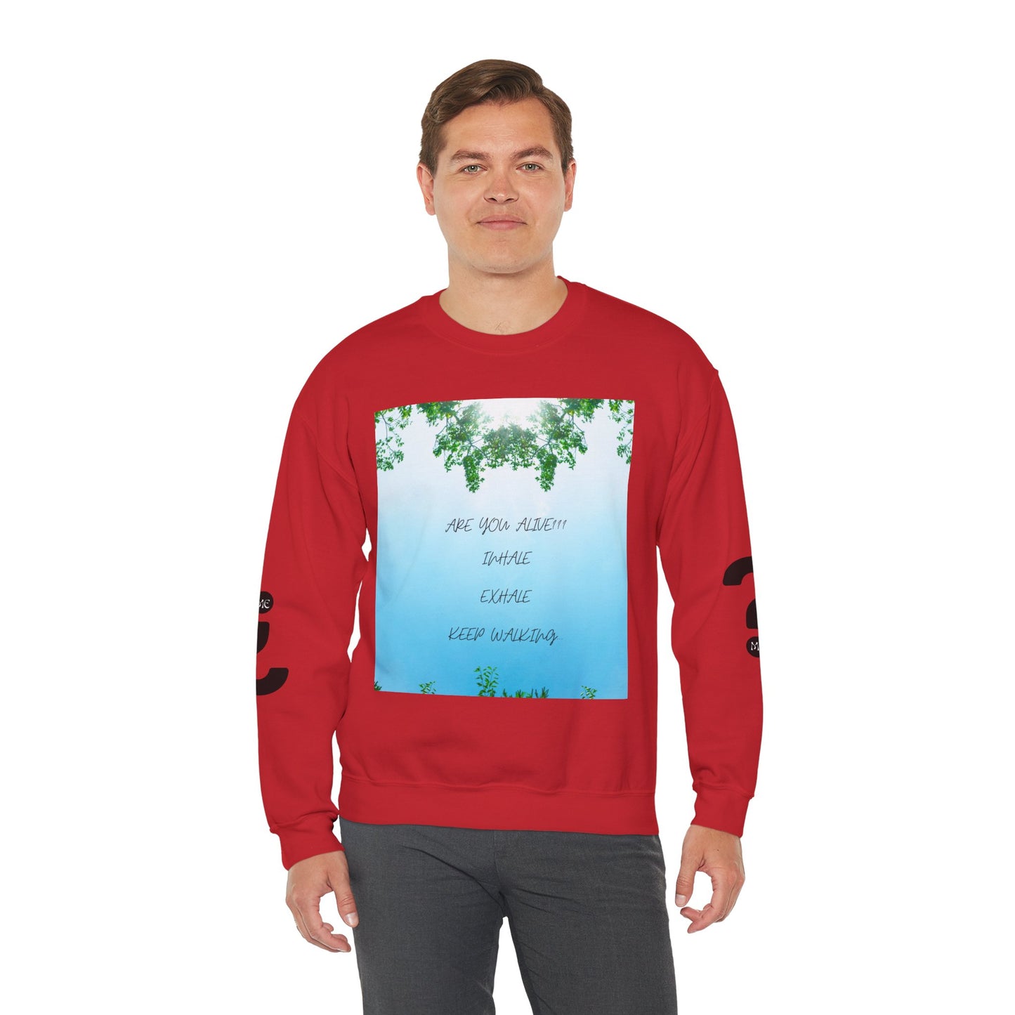 ARE YOU ALIVE Crewneck Sweatshirt, Motivational Gift, Cozy Relaxed Wear, Nature Vibes, Unisex Sweatshirt, Self-Care