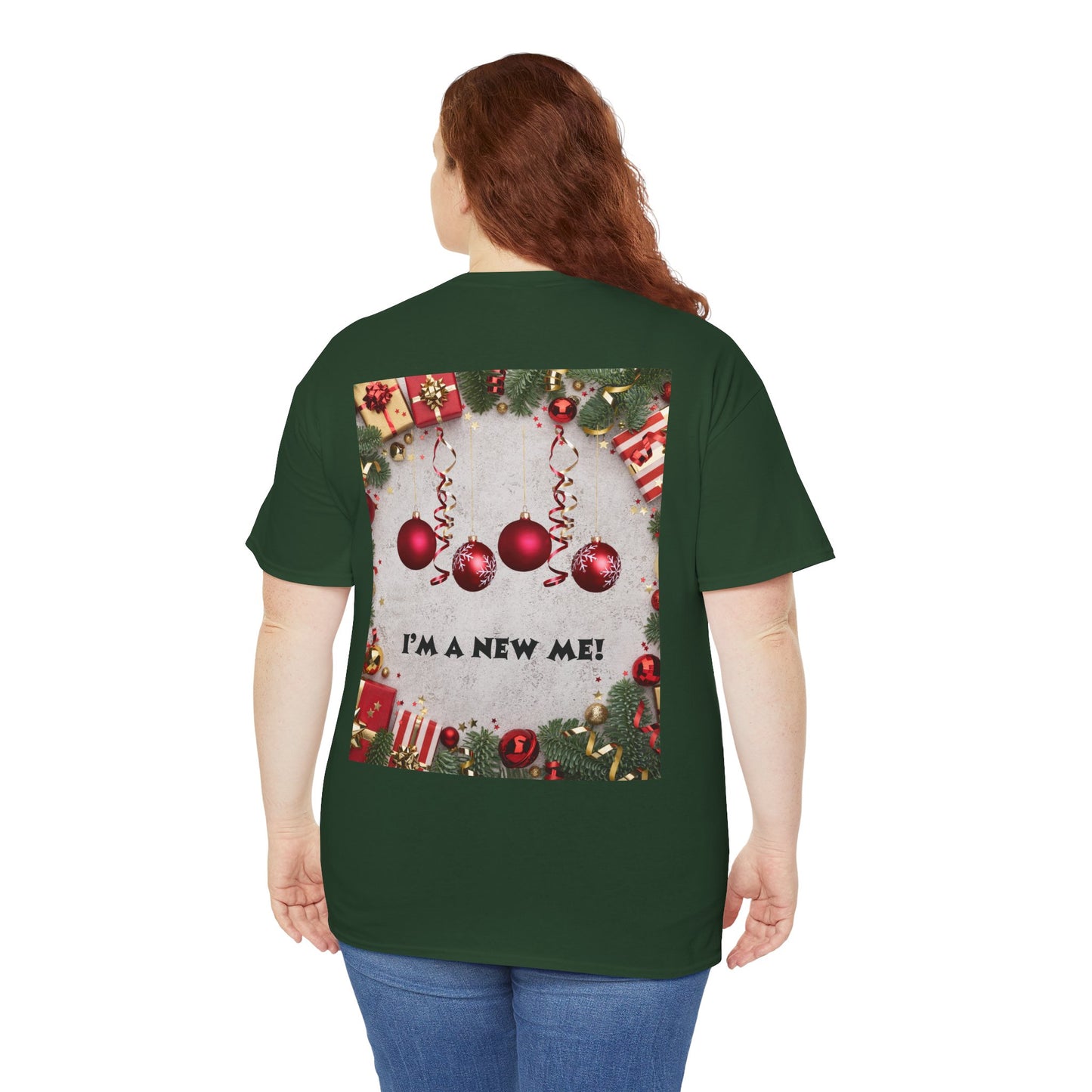 Christmas-Themed Unisex Heavy Cotton Tee, Holiday Gift, Festive Apparel, Family Gatherings, New Year Celebrations, Cute Christmas Shirt
