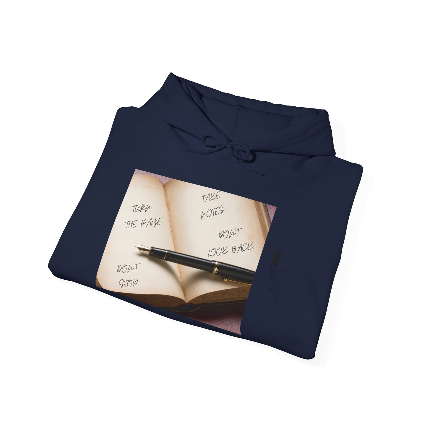 TURN THE PAGE Inspirational Quote Hoodie, Cozy Sweatshirt for Writers, Motivational Gift, Book Lover Apparel, Perfect for Holidays