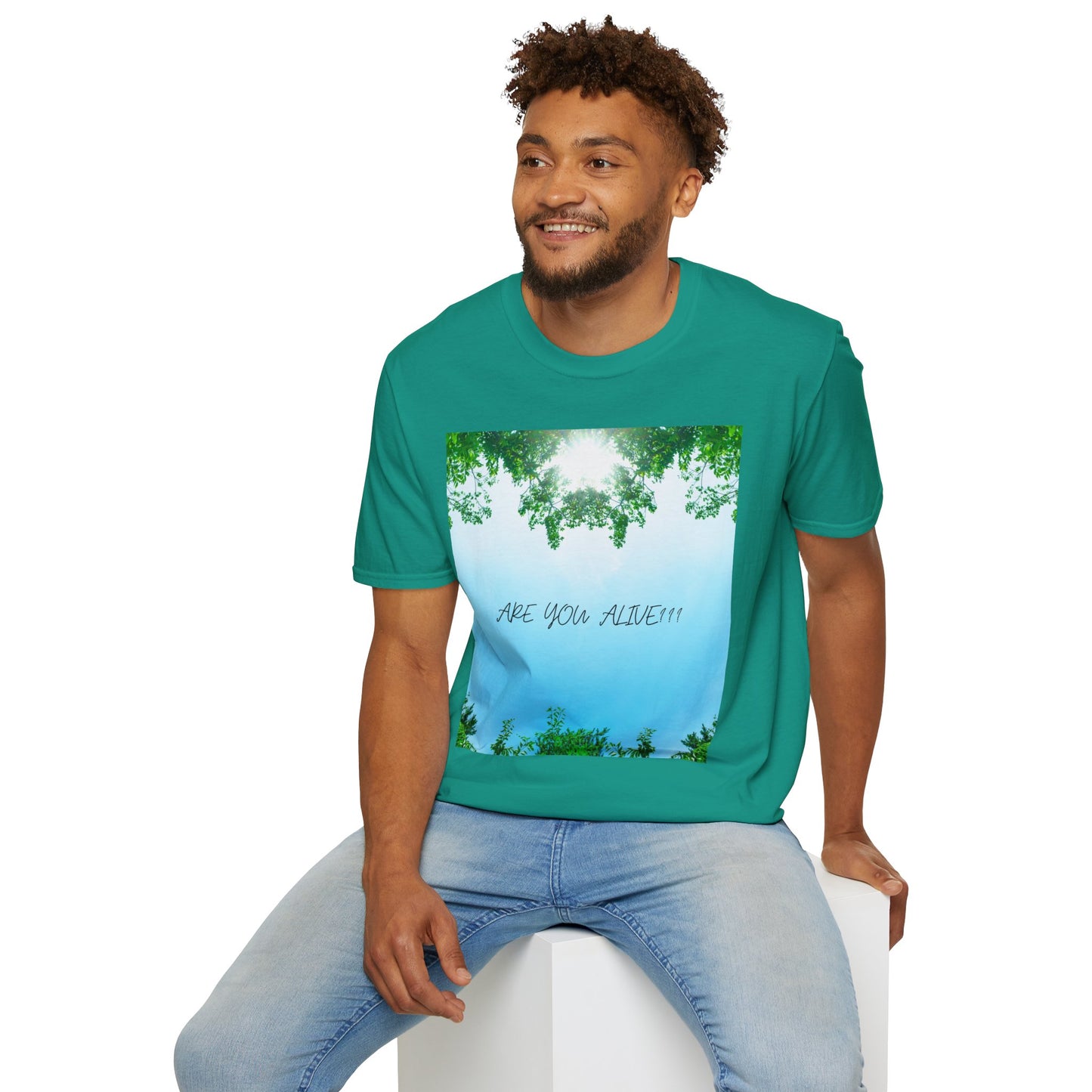 ARE YOU ALIVE? T-Shirt - Inspirational Design, Unisex Graphic Tee for Mindfulness, Casual Wear, Gifts for Nature Lovers, Positive Vibes