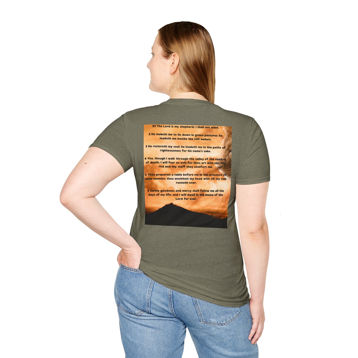 PSALM 23 Comfortable Faith-Inspired T-Shirt with Psalm 23 Design, Spiritual Tee, Christian Apparel, Inspirational Gifts, Everyday Wear