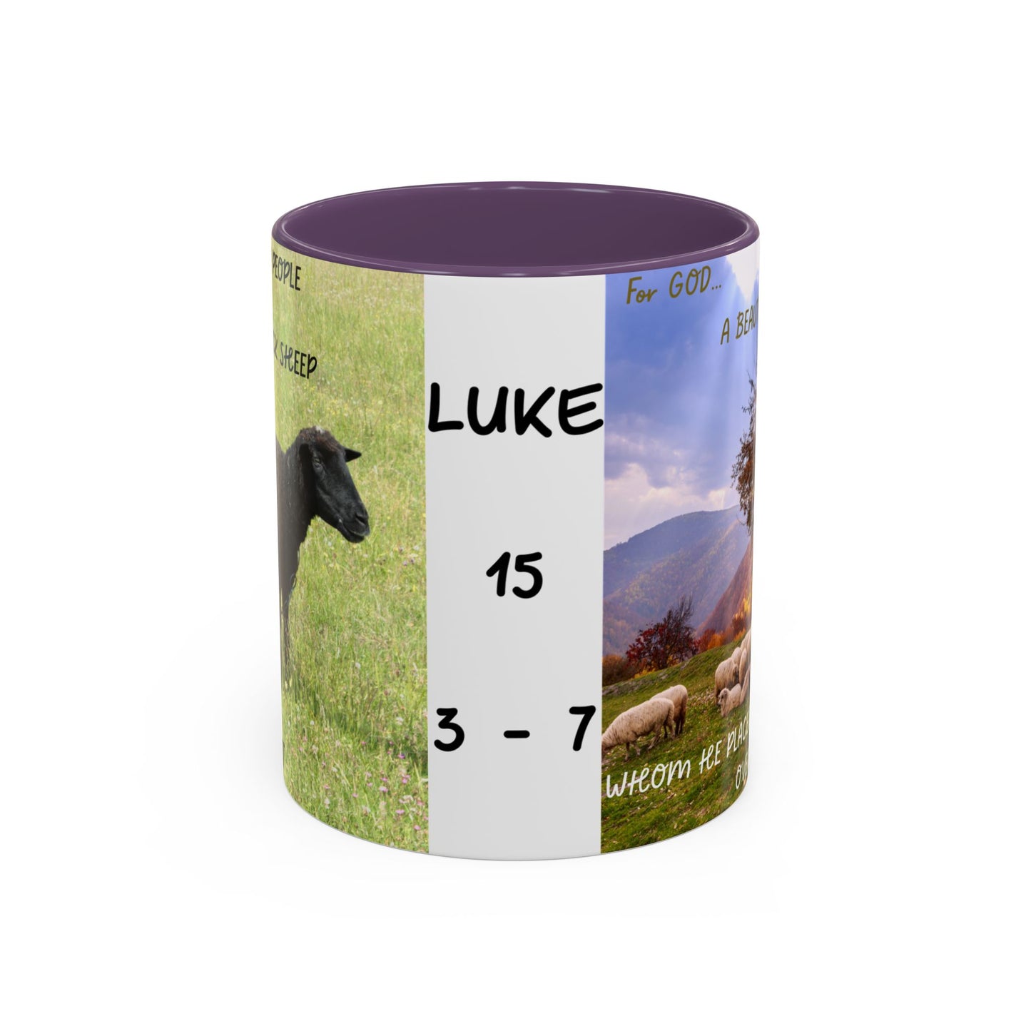 BLACK SHEEP Beautiful Sheep Coffee Mug, Inspirational Luke 15:3-7 Mug, Nature Lover Gift, Faith-Based Beverage Cup, Unique Farmhouse Decor