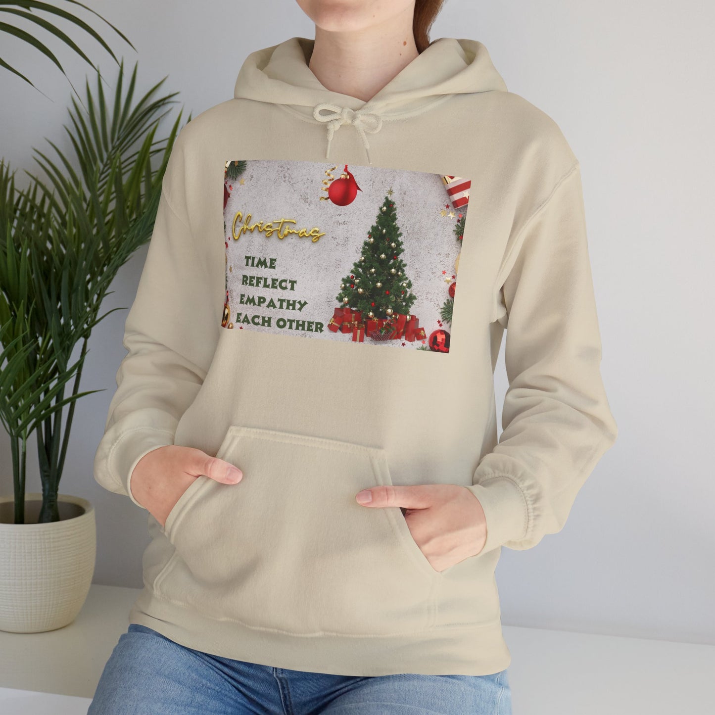 Christmas Vibe Hoodie, Festive Sweatshirt for Holiday Celebrations, Cozy Gift for Friends and Family, Unisex Winter Wear, Reflect Empathy
