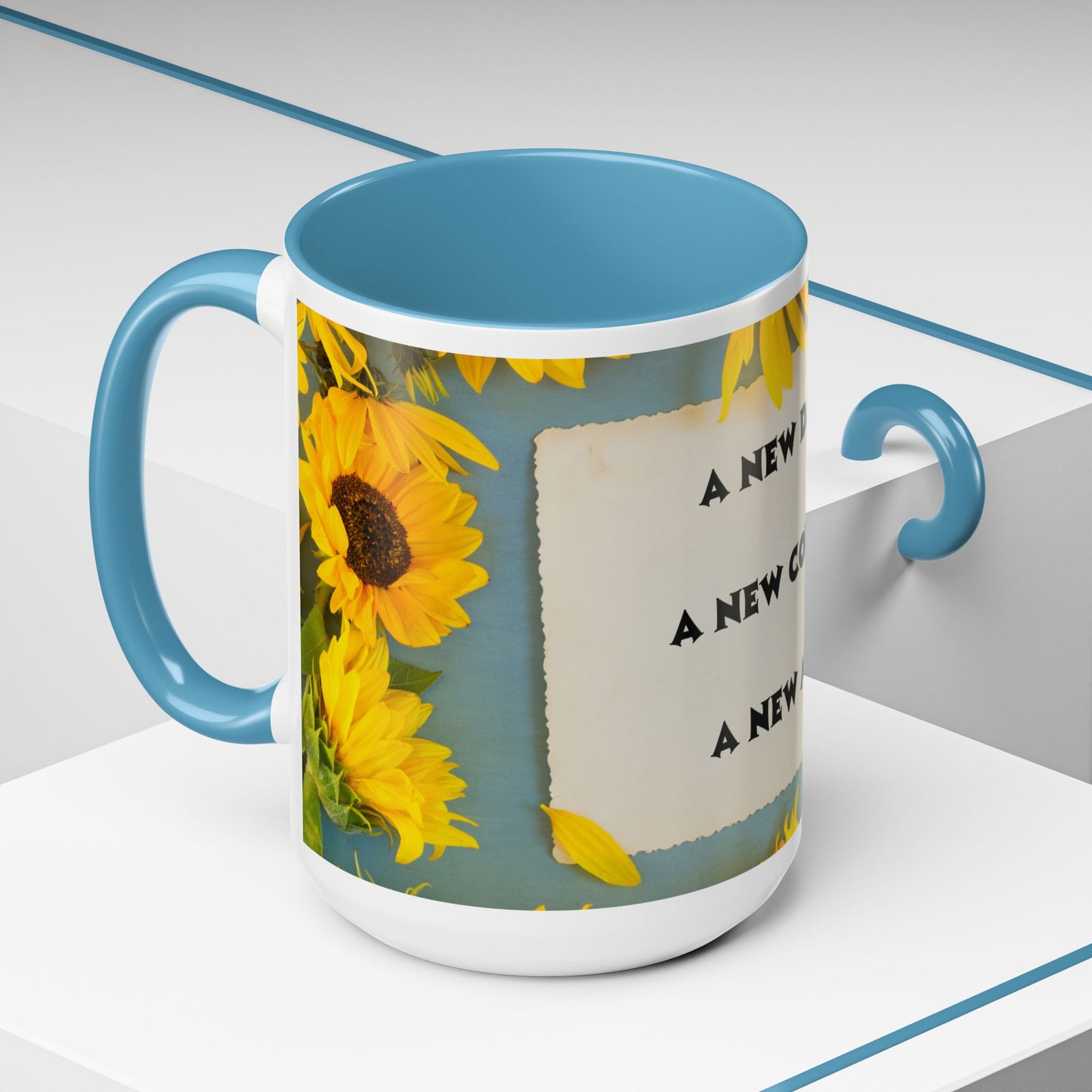 A NEW COFFEE A NEW DAY A NEW ME... Accent Coffee Mug, 11oz