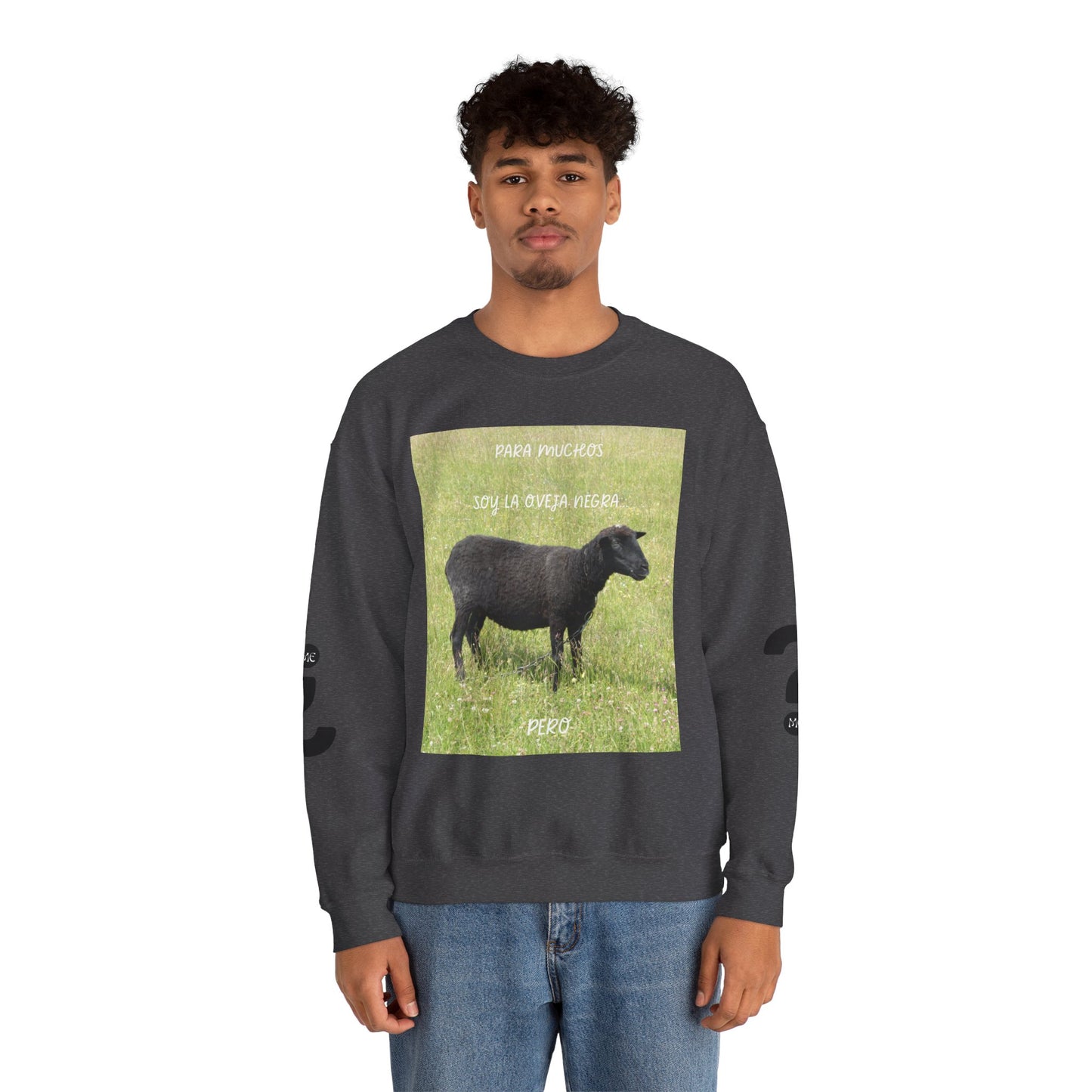 OVEJA NEGRA Crewneck Sweatshirt, Perfect Gift for Animal Lovers, Farmhouse Style, Pastoral Vibe, Ideal for Holidays
