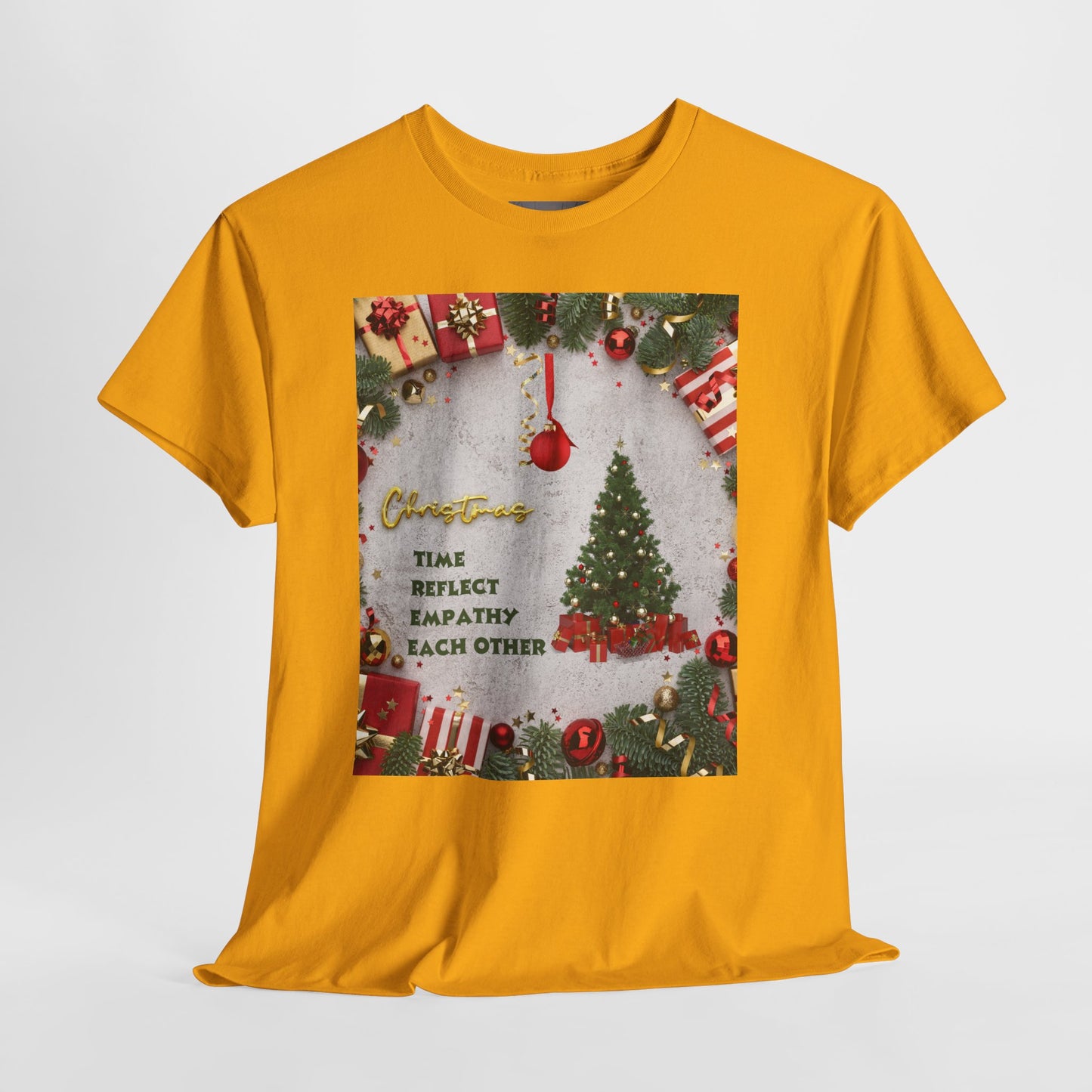 Christmas-Themed Unisex Heavy Cotton Tee, Holiday Gift, Festive Apparel, Family Gatherings, New Year Celebrations, Cute Christmas Shirt