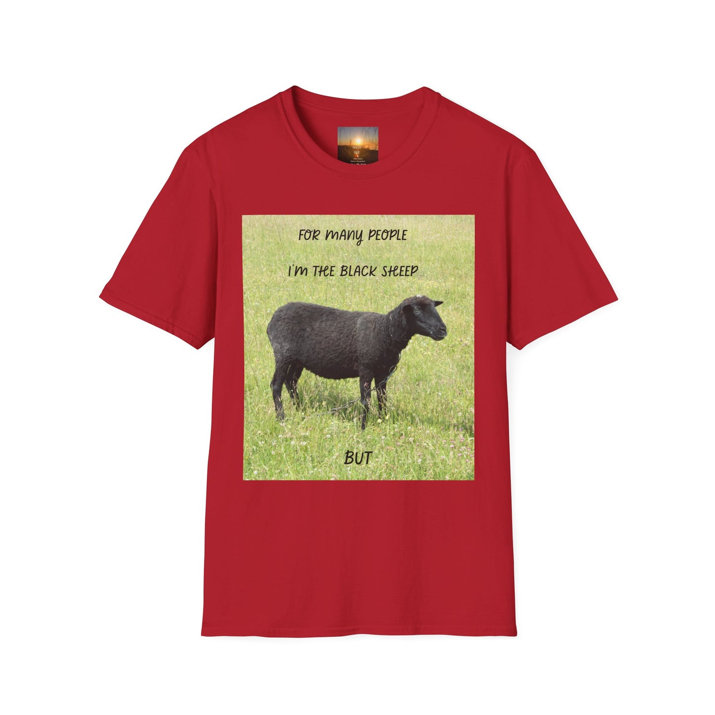 BLACK SHEEP Playful Sheep Graphic T-Shirt, Fun Tee for Animal Lovers, Gift for Sheeple, Humorous Farm Shirt, Cute Casual Top