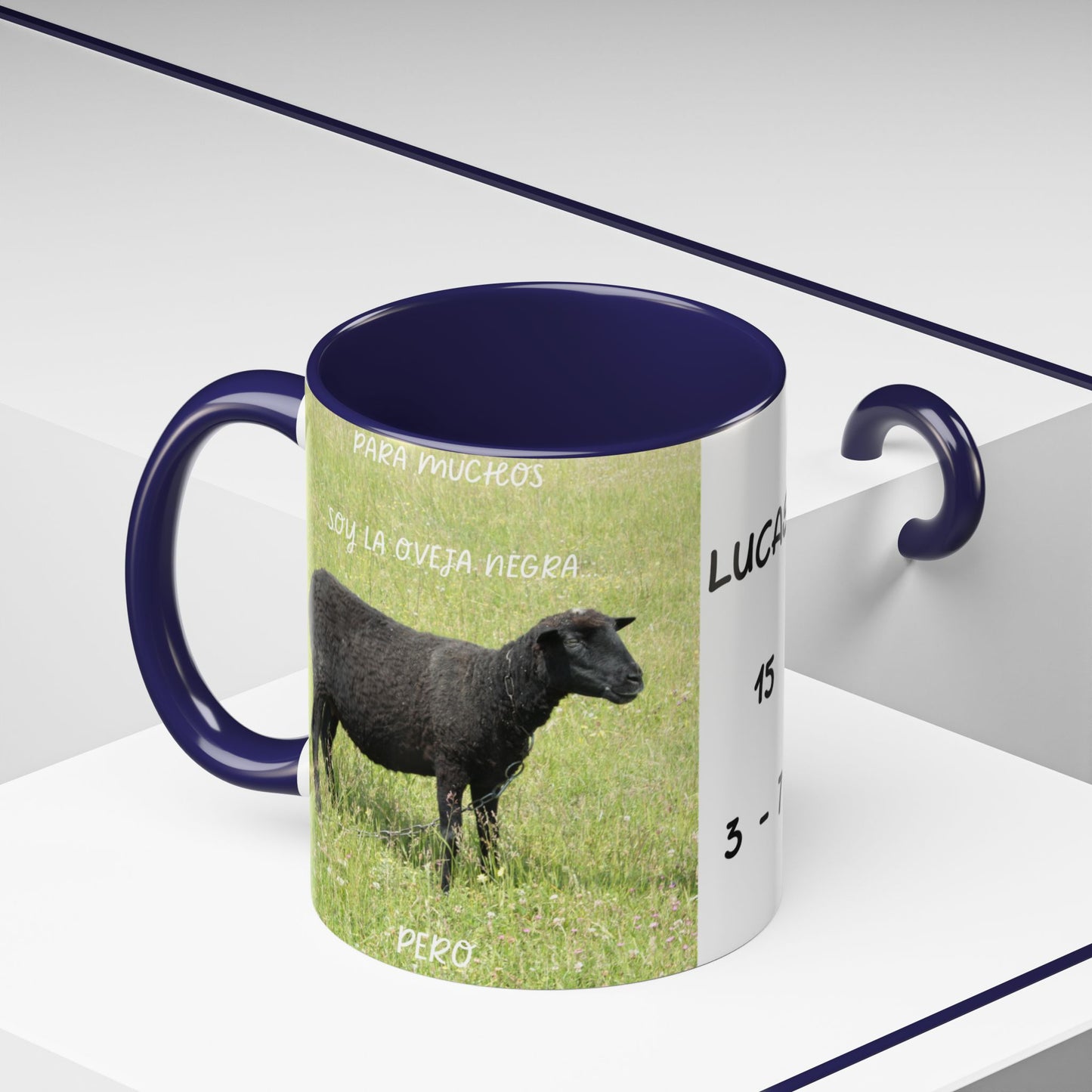 OVEJA NEGRA Personalized Accent Coffee Mug for Sheep Lovers, Custom Birthday Gift, Rustic Farmhouse Decor, Animal Mug, Unique Gift Idea