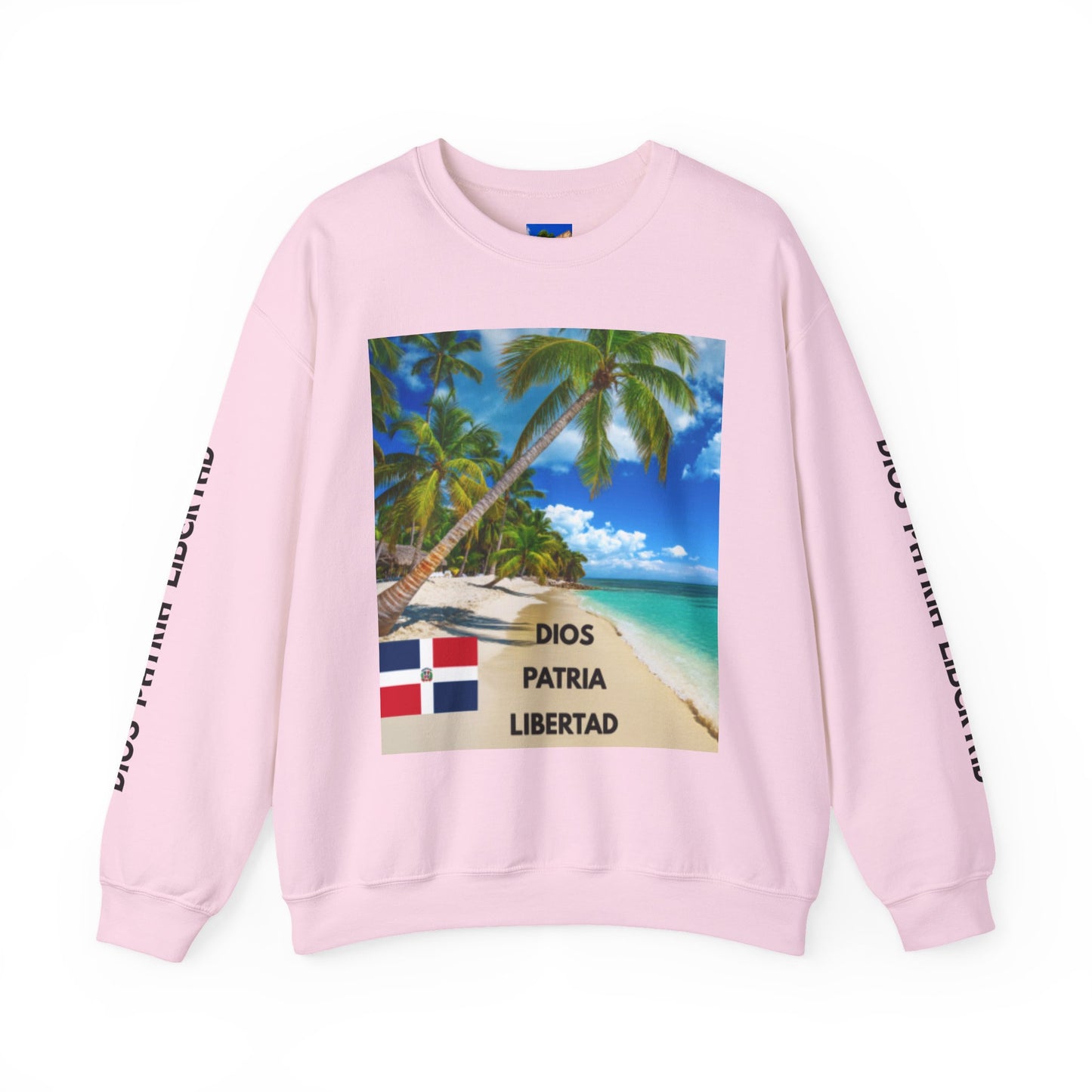 QUISQUEYA HERMOSA Tropical Paradise Sweatshirt - Dios Patria Libertad, Quisqueya Hermosa, Dominican Republic Gift, Beach Vibes, Unisex Crewneck