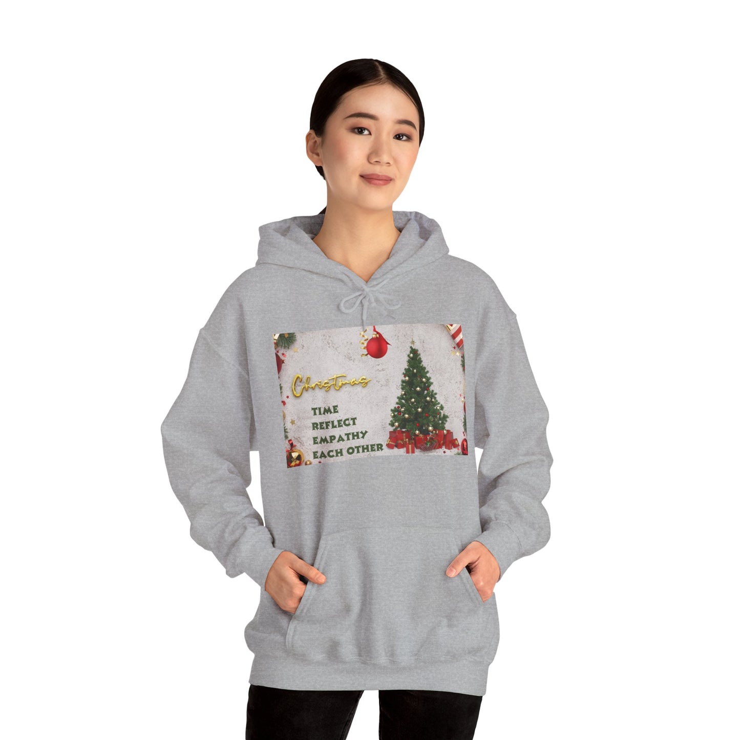 Christmas Vibe Hoodie, Festive Sweatshirt for Holiday Celebrations, Cozy Gift for Friends and Family, Unisex Winter Wear, Reflect Empathy
