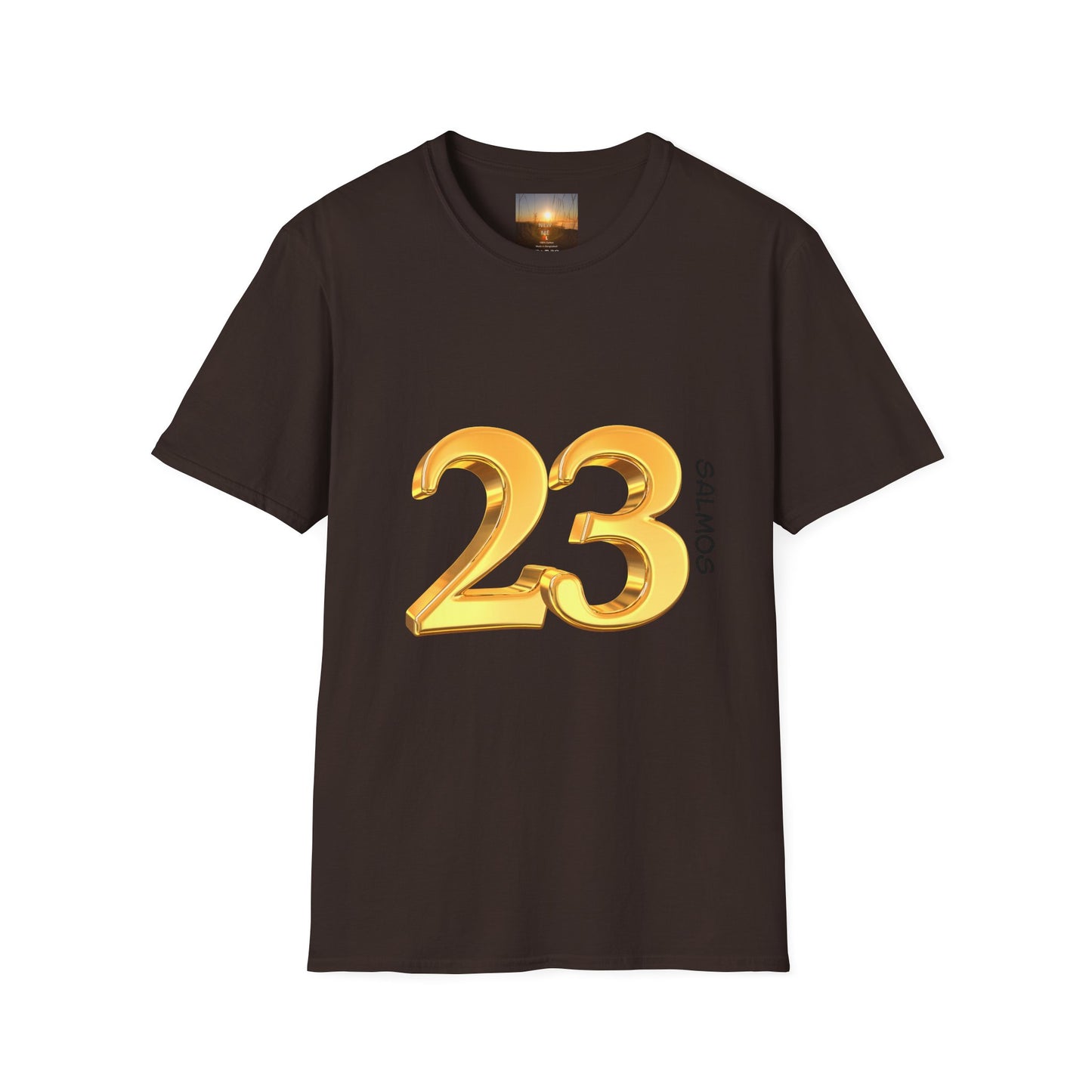 SALMOS 23 Inspirational Unisex T-Shirt with Psalm 23 Design, Motivational Gift for Friends, Faith-Based Apparel, Religious Shirt, Casual Wear