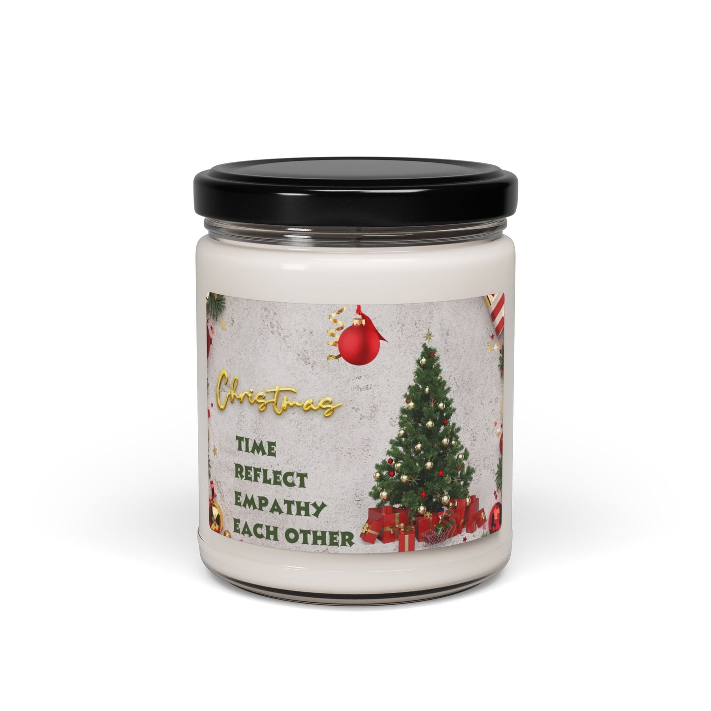 Christmas Scented Soy Candle, Holiday Gift, Home Decor, Relaxation, Aromatherapy, Self-Care, Cozy Atmosphere