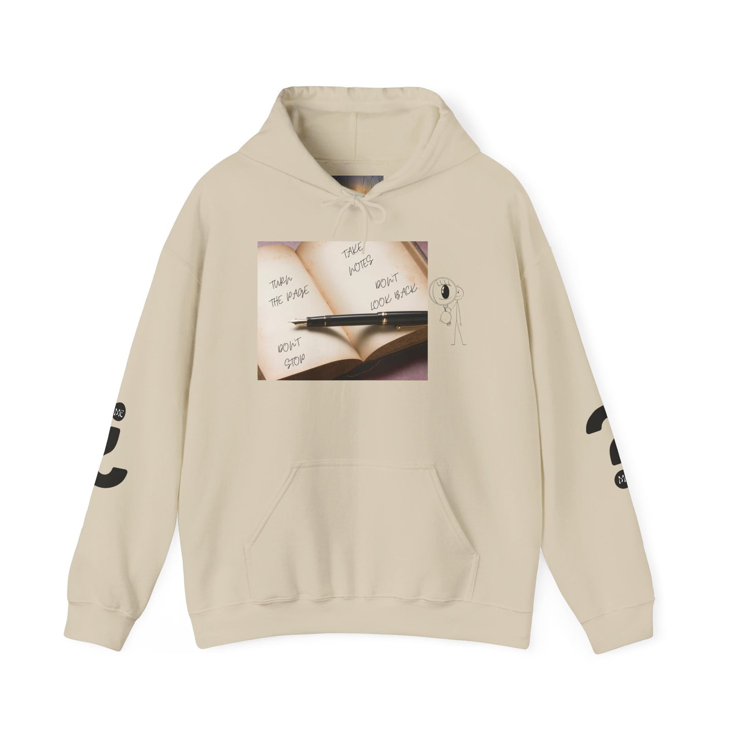 TURN THE PAGE Inspirational Quote Hoodie, Cozy Sweatshirt for Writers, Motivational Gift, Book Lover Apparel, Perfect for Holidays