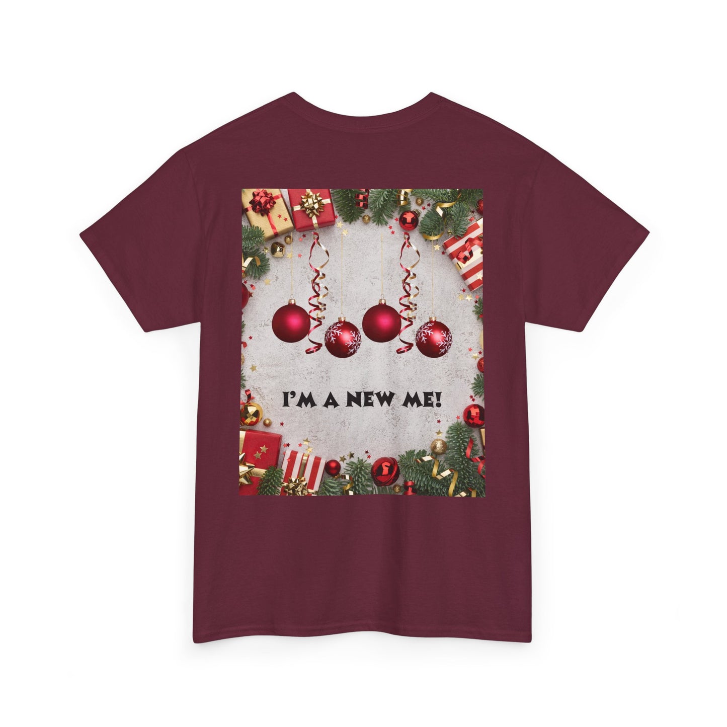 Christmas-Themed Unisex Heavy Cotton Tee, Holiday Gift, Festive Apparel, Family Gatherings, New Year Celebrations, Cute Christmas Shirt