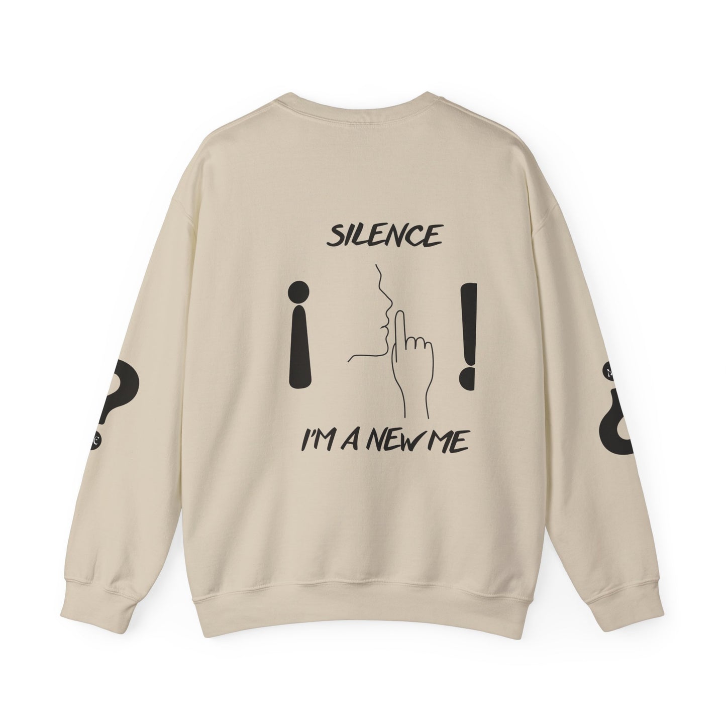 SHHH! SILENCE Unisex Humor Crewneck Sweatshirt: Funny Silence Design, Perfect for Gifting, Casual Wear, Birthday, Holidays, Conversation Starter